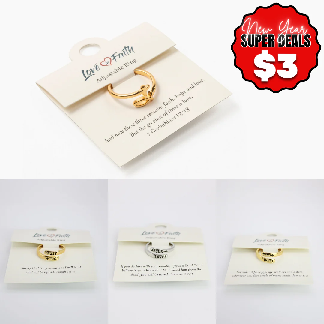Adjustable Gold & Platinum Brass Rings