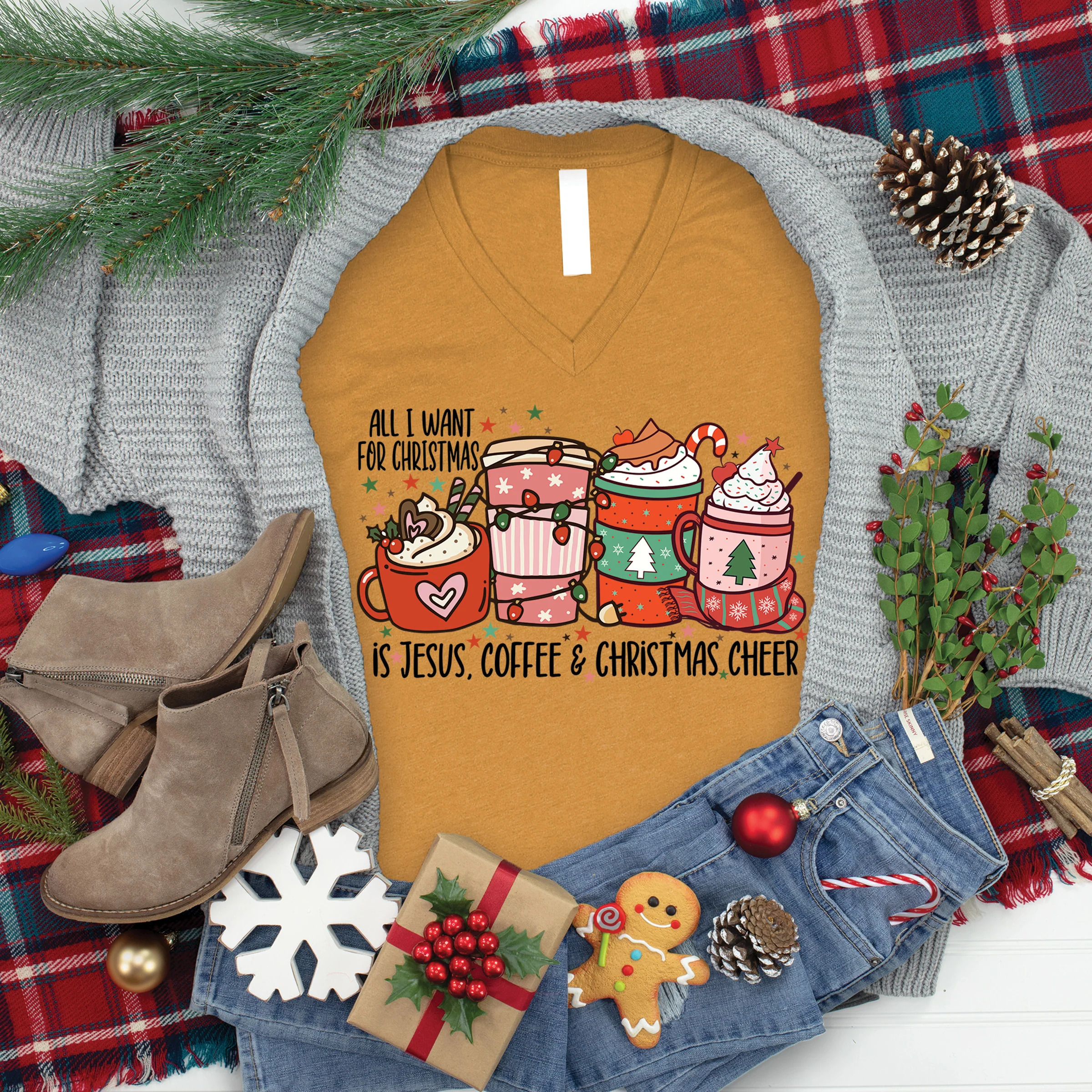 All I Want for Christmas V-Neck