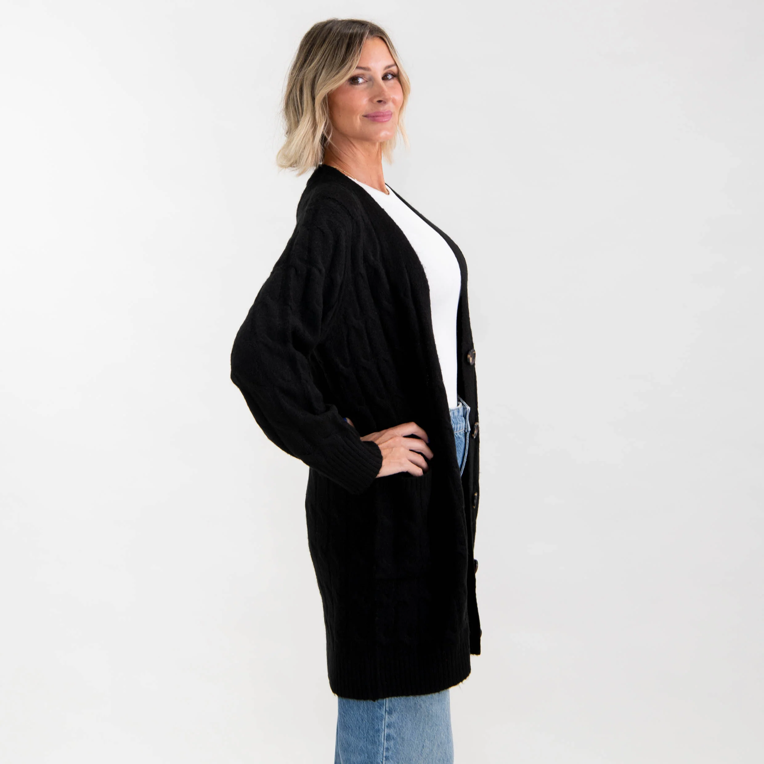 Amazing Grace Cable Knit Cardigan - Image 7
