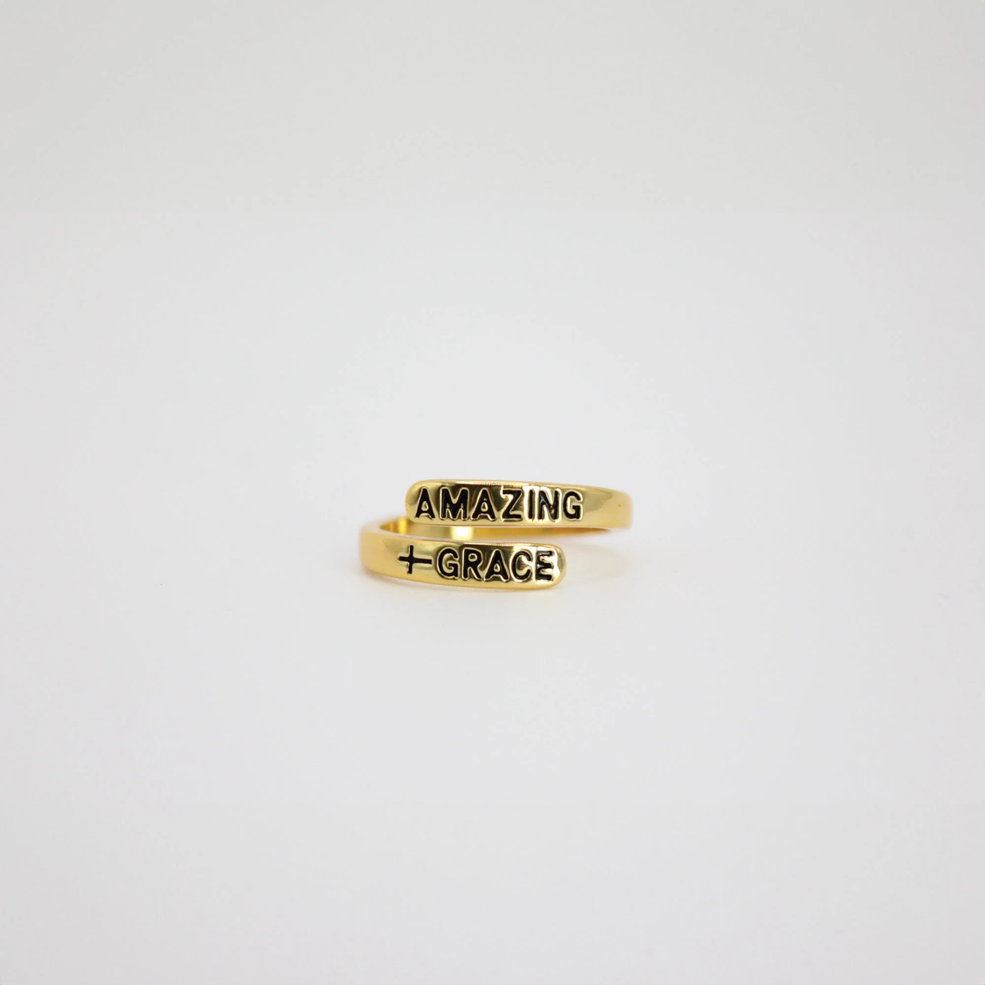 Amazing Grace Gold Plated Brass Ring - Image 2