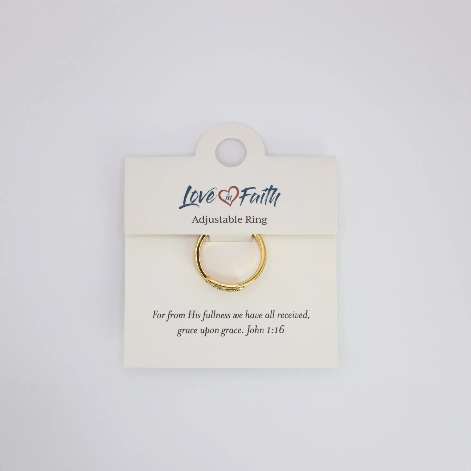 Amazing Grace Gold Plated Brass Ring - Image 4