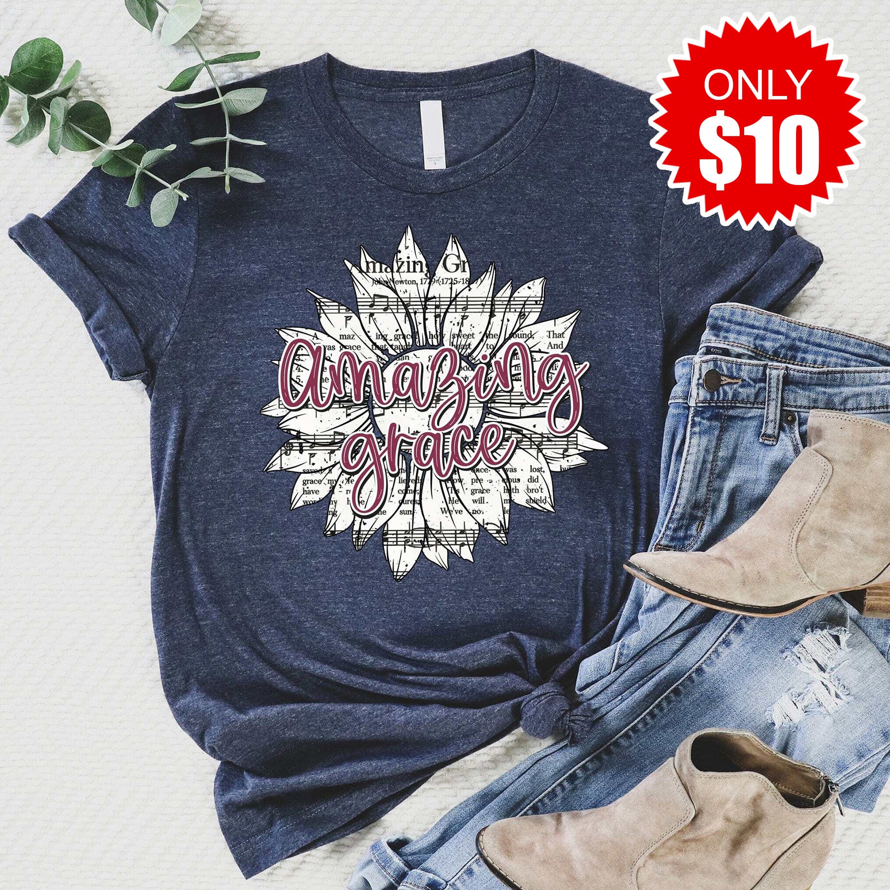 Amazing Grace Sunflower Tee - 10