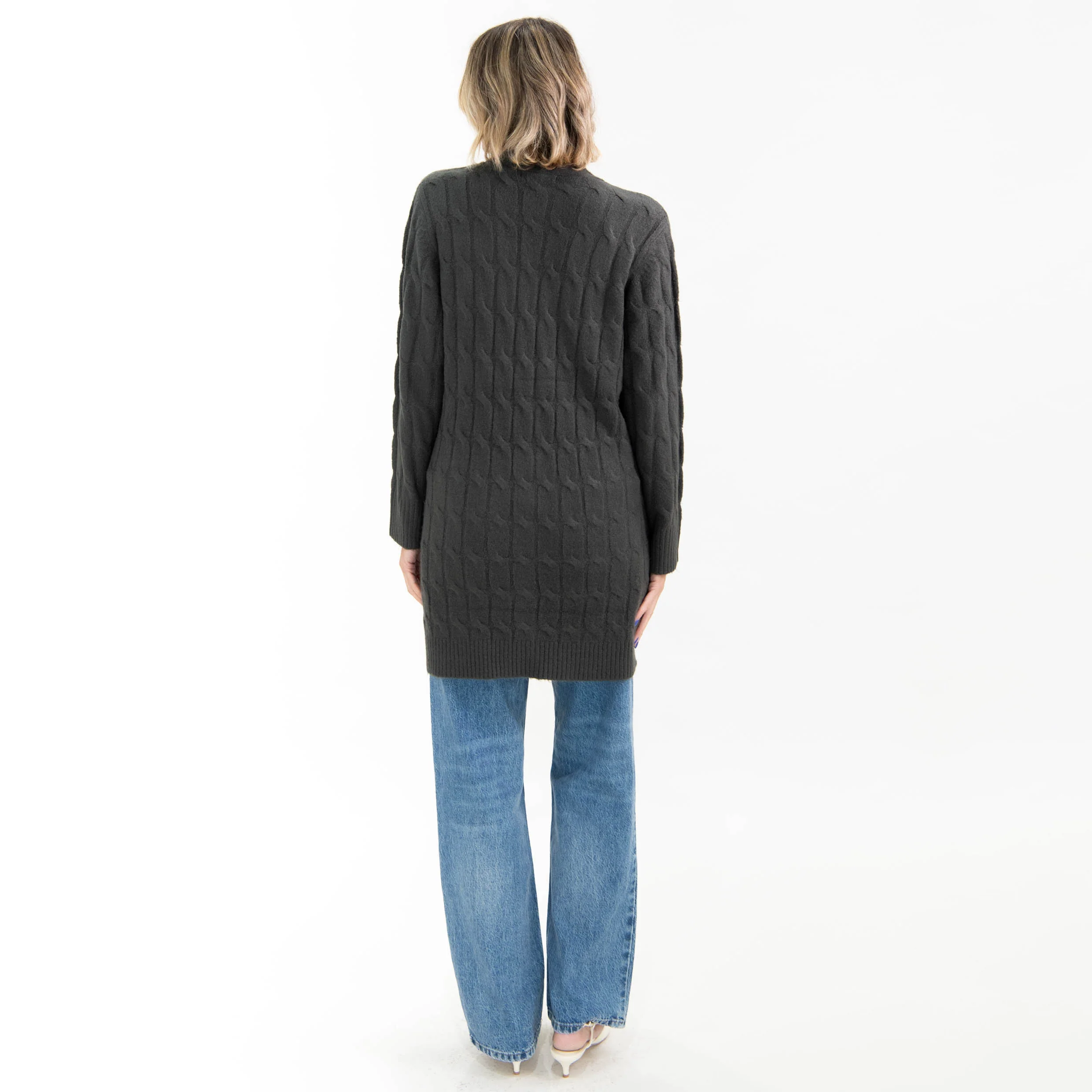 Be Still and Know Cable Knit Cardigan - Image 4