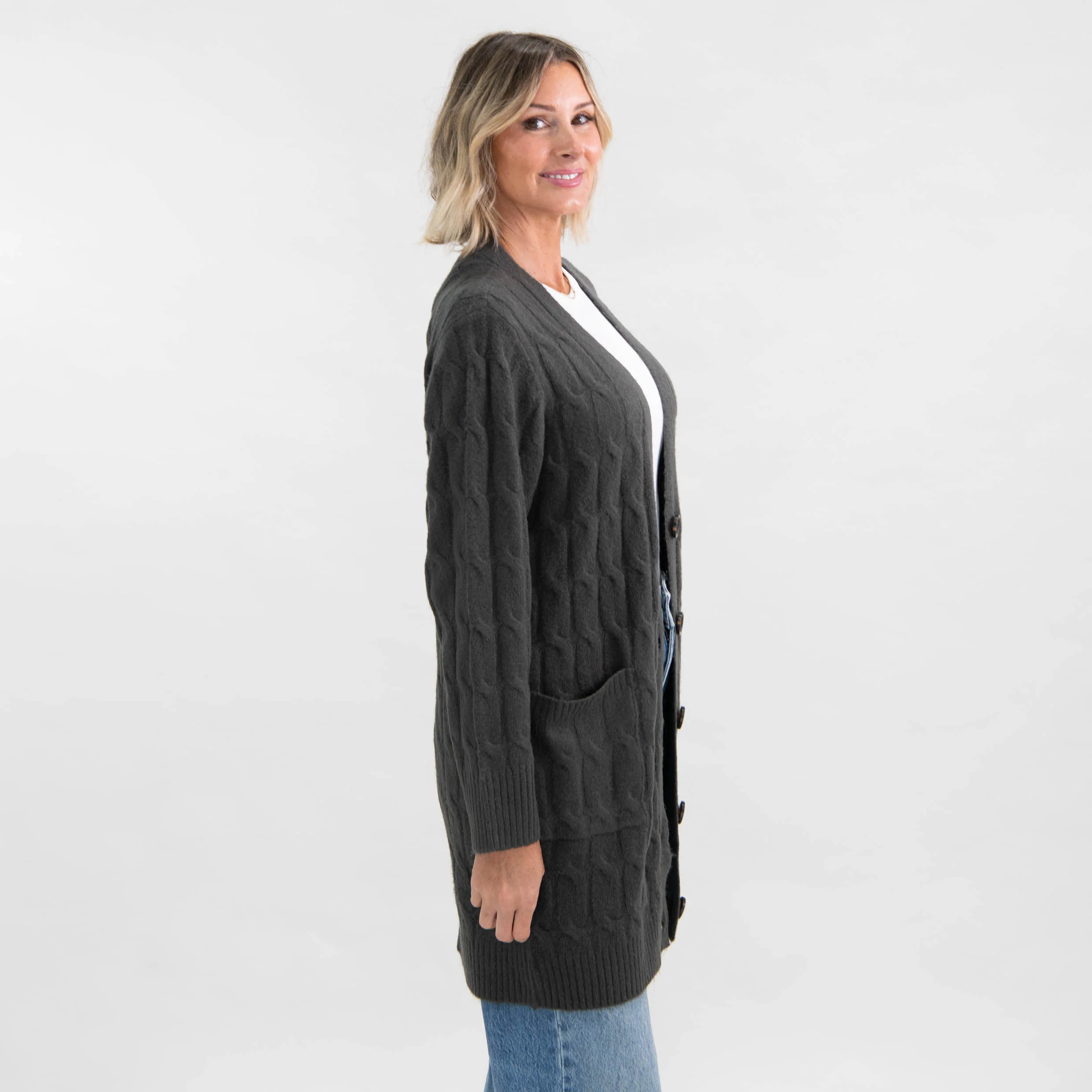 Be Still and Know Cable Knit Cardigan - Image 7