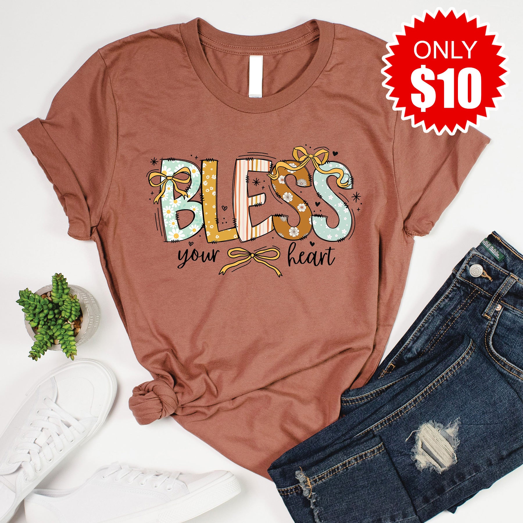 Bless Your Heart Bows Tee - 10 - Image 2
