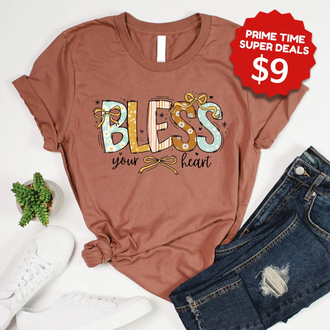 Bless Your Heart Bows Tee