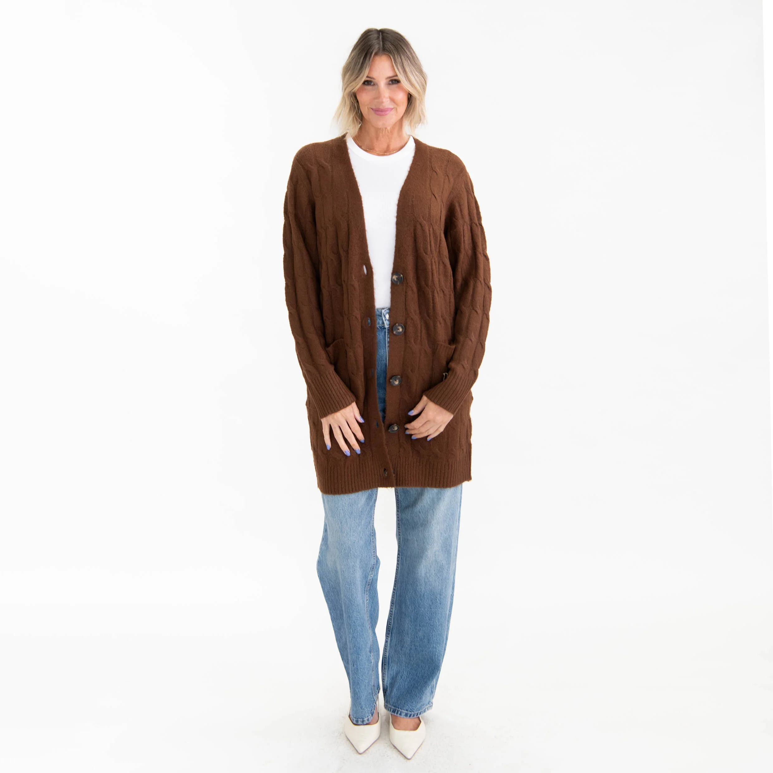 Blessed Cable Knit Cardigan - Image 5