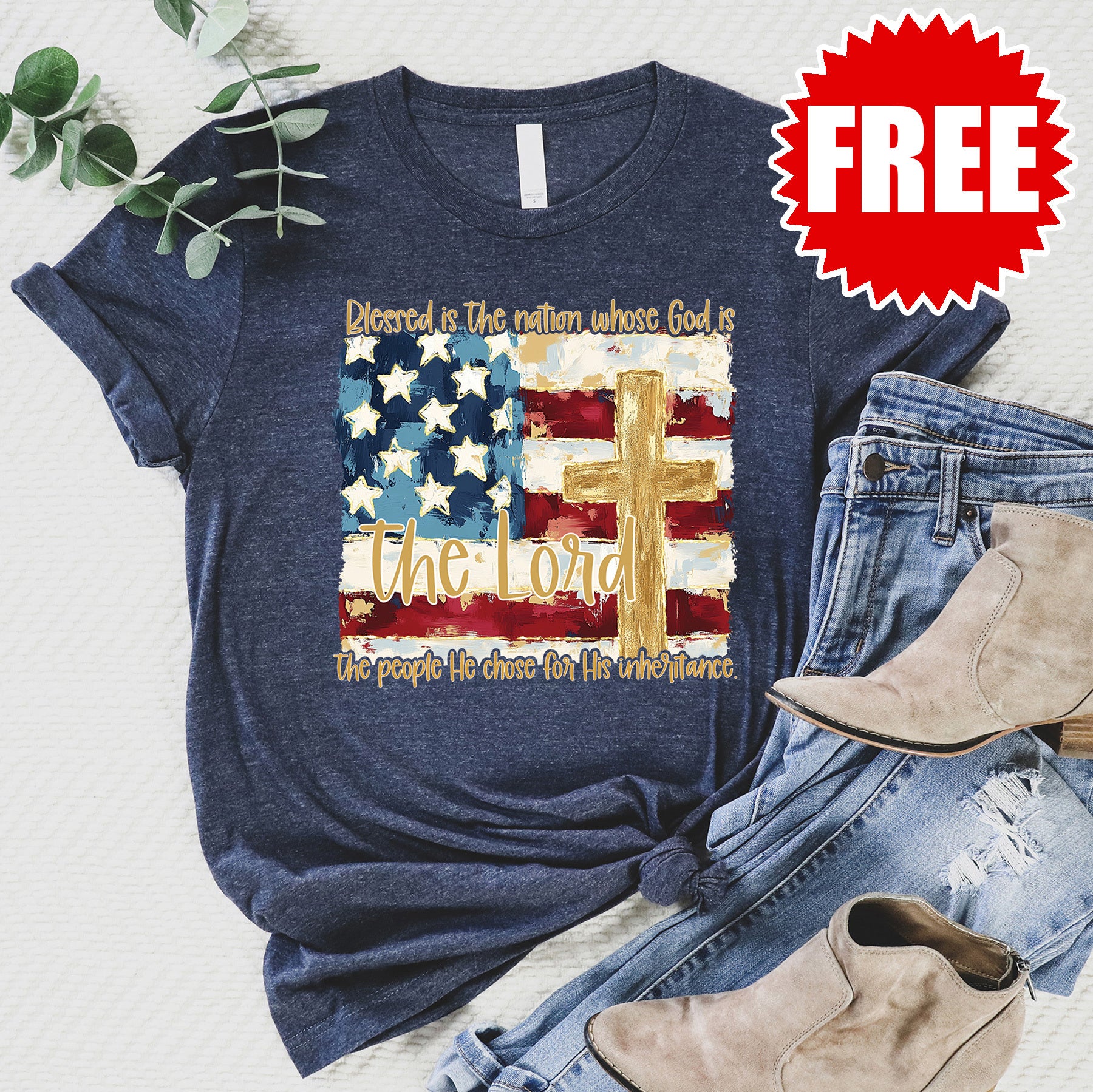 Blessed is the Nation Tee - 0