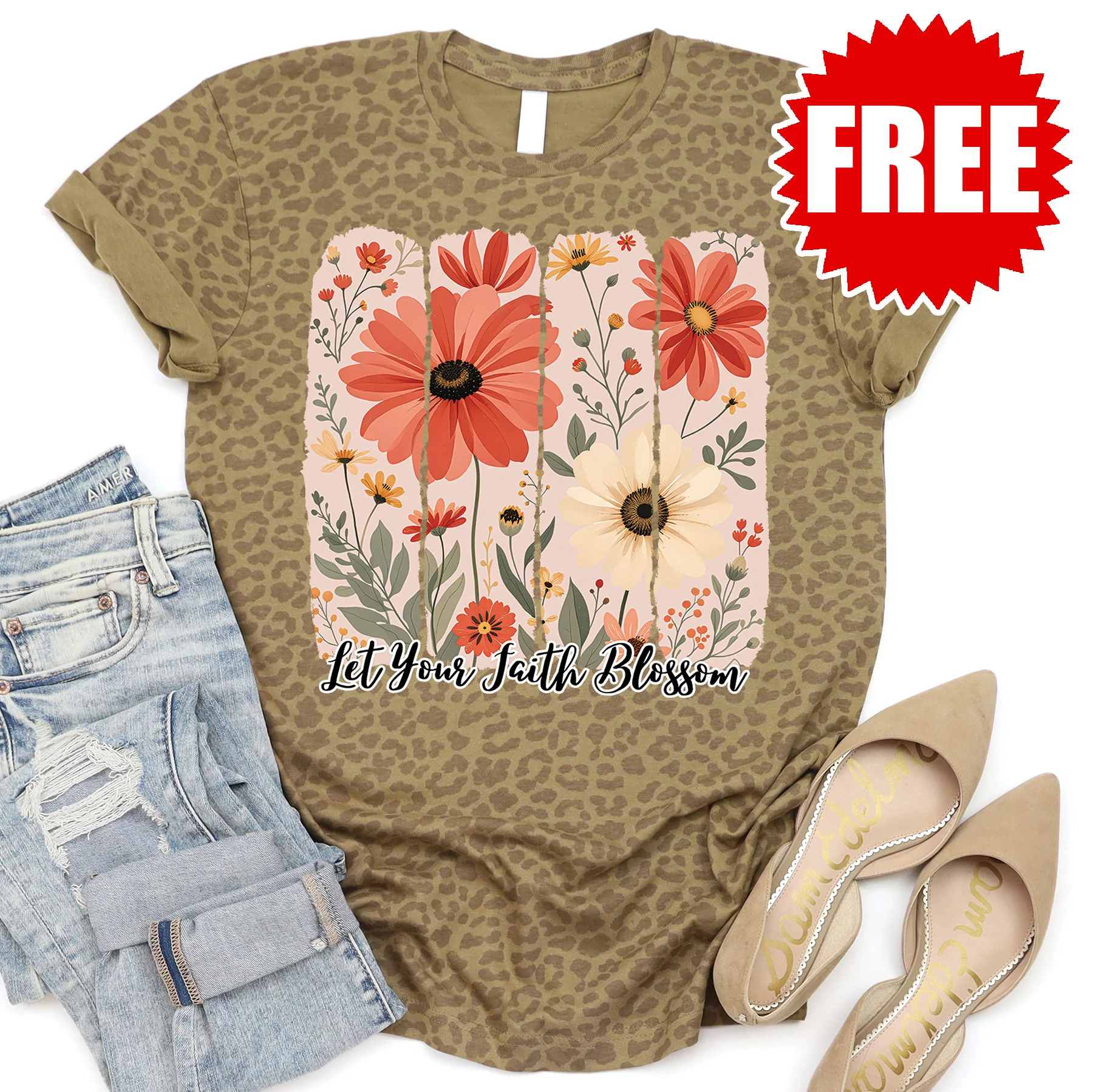 Let Your Faith Blossom Tee - 0
