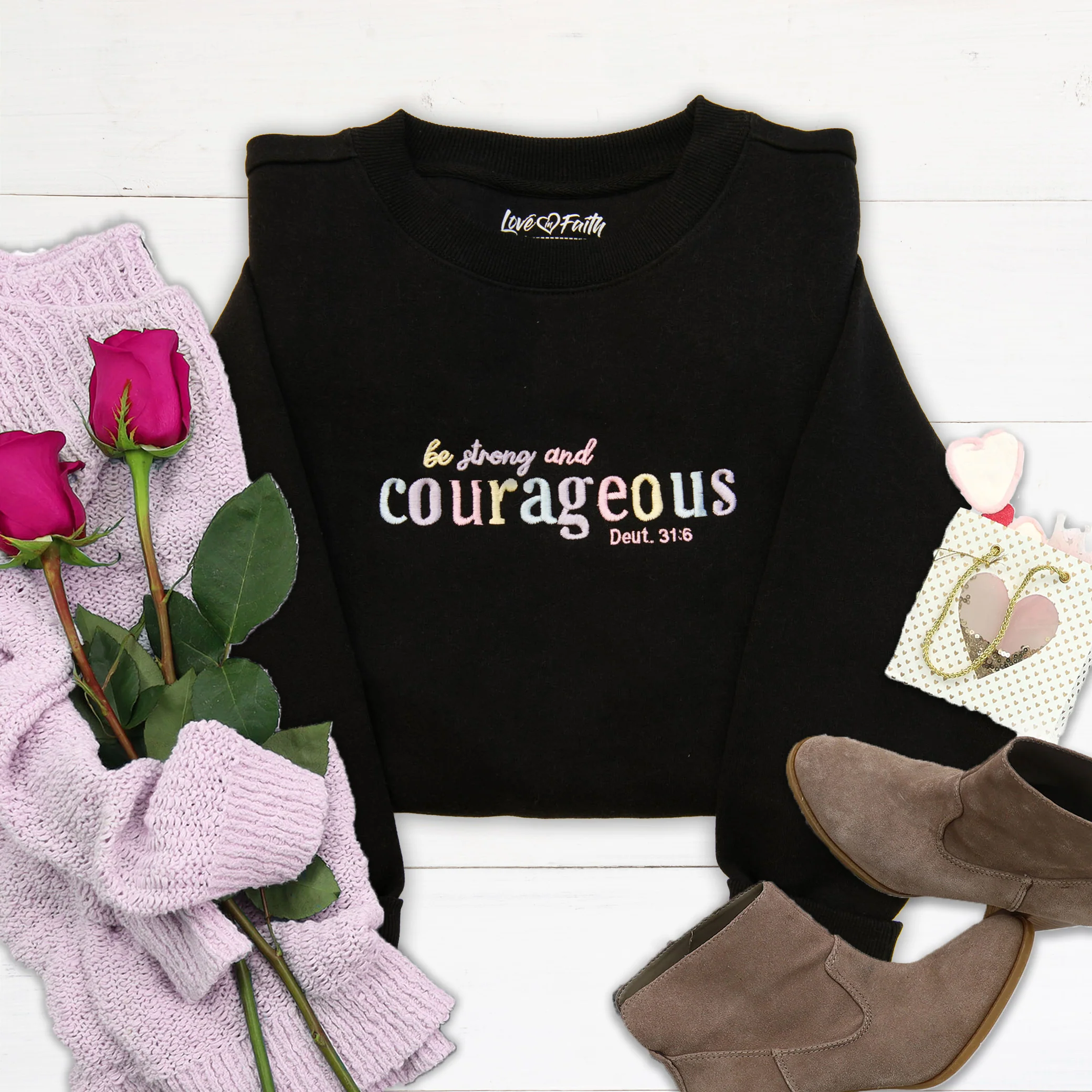 Courageous Embroidered Crewneck Sweatshirt - Image 2