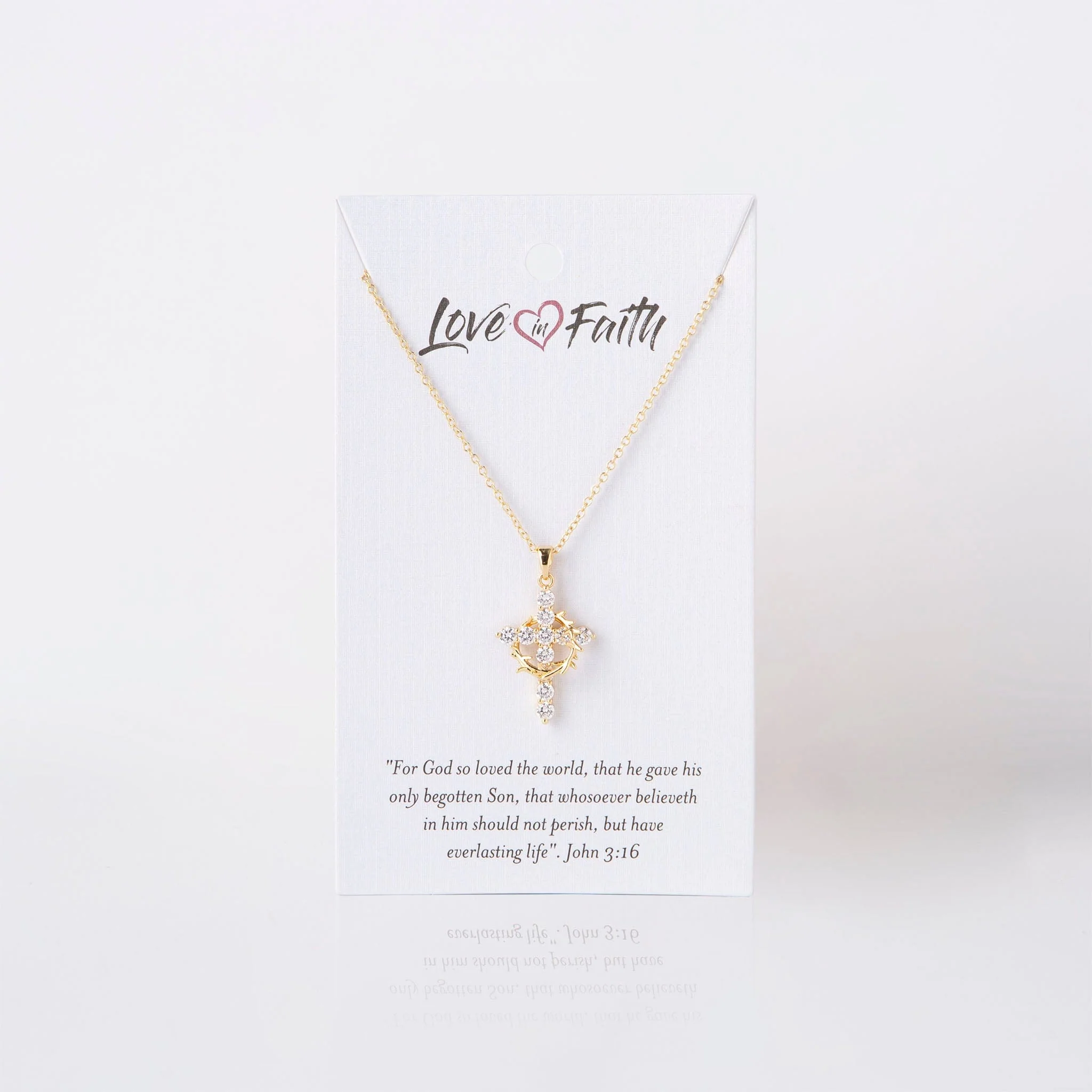 Christmas CLOSEOUT Deal Cross and Crown Necklace - Image 3