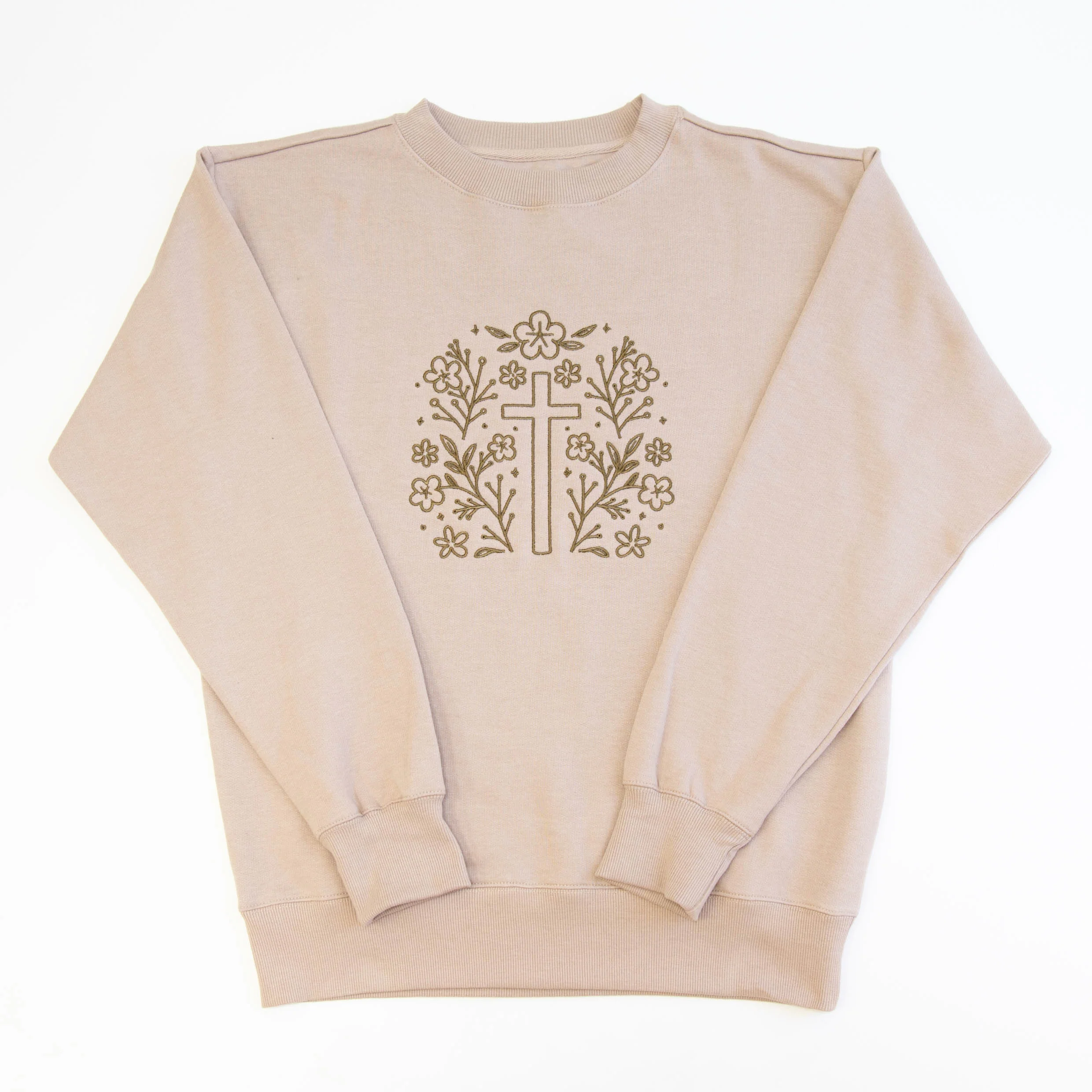 Cross Embroidered Crewneck Sweatshirt - Image 3