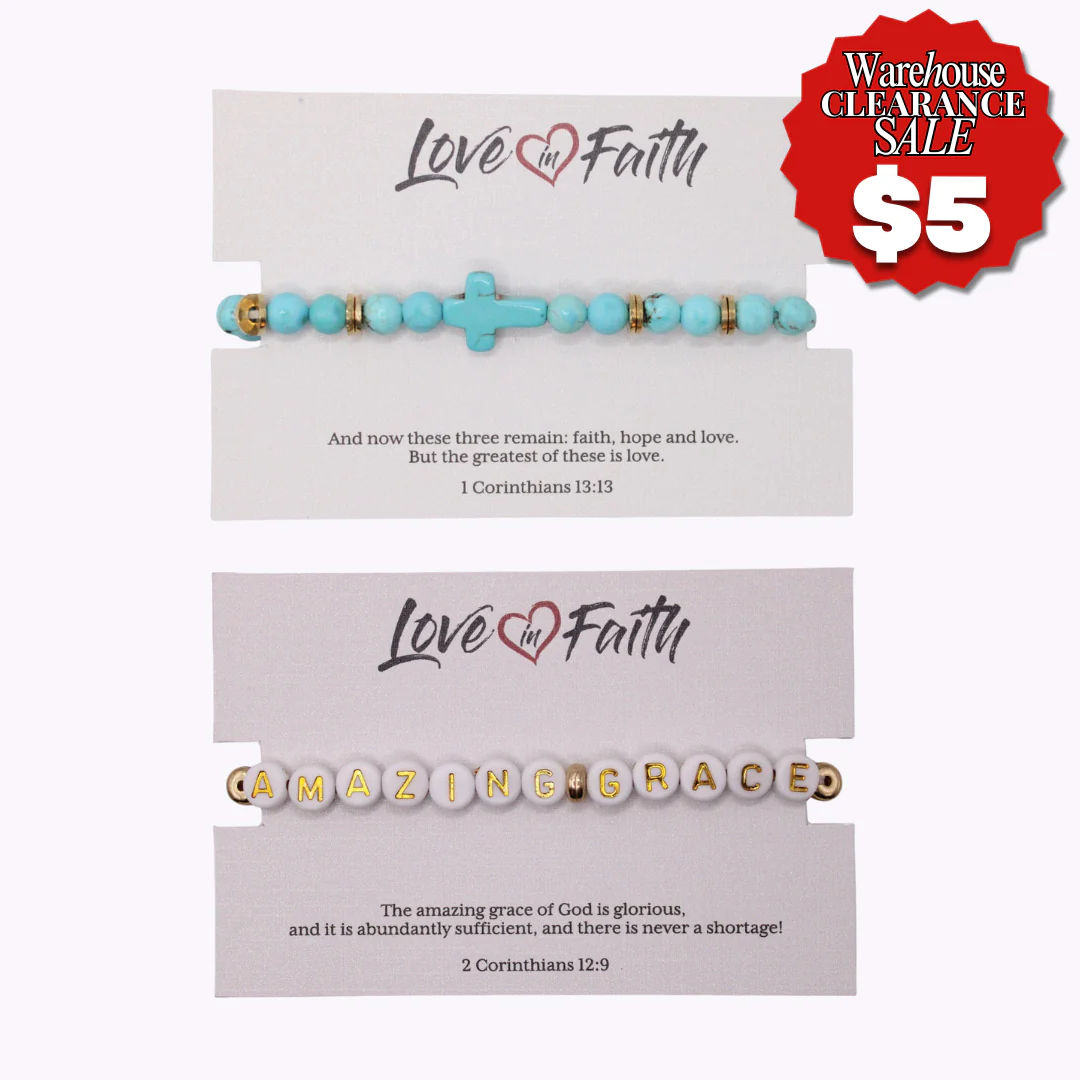 Cross Stone & Bead Stone Bracelets