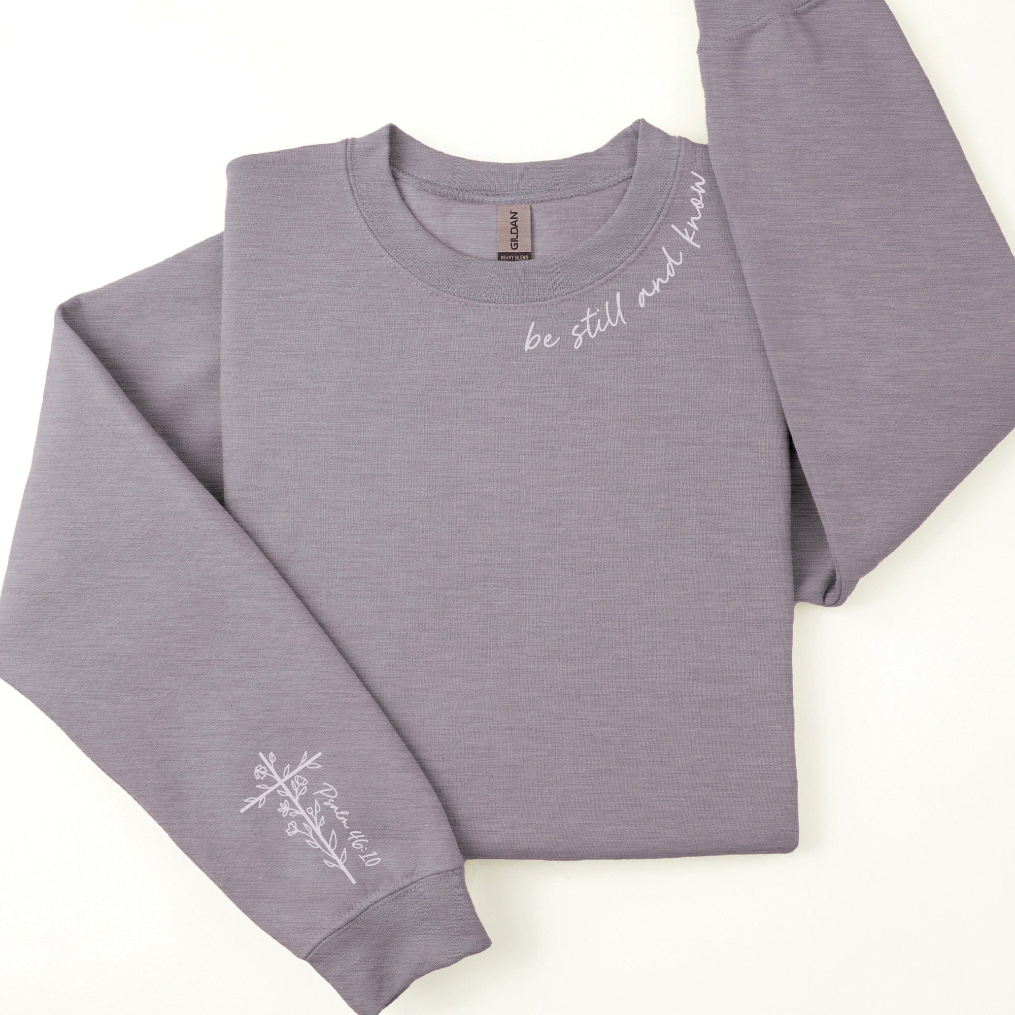 Embroidered Be Still and Know Sweatshirt - Image 2