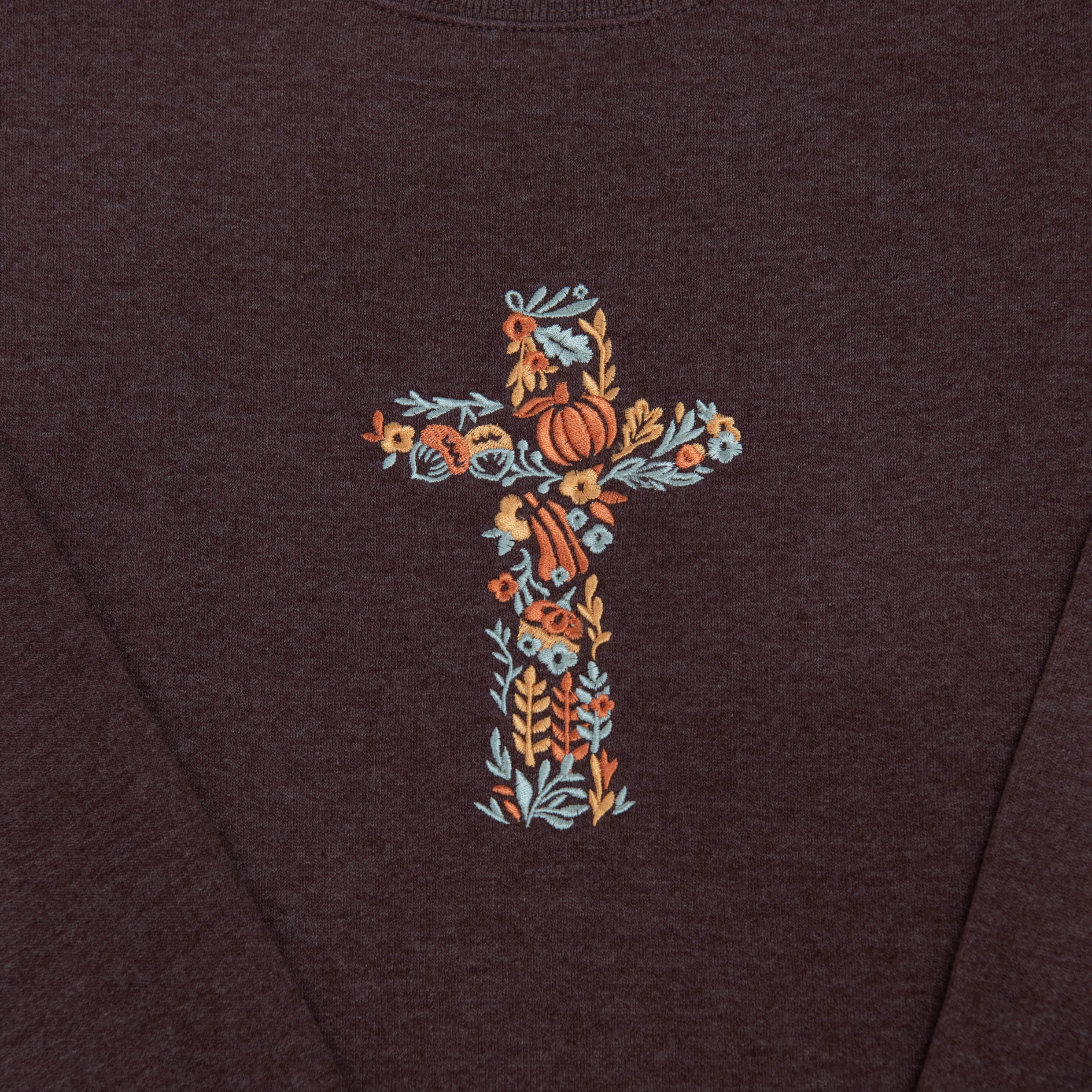 Embroidered Fall Cross Sweatshirt - Image 3