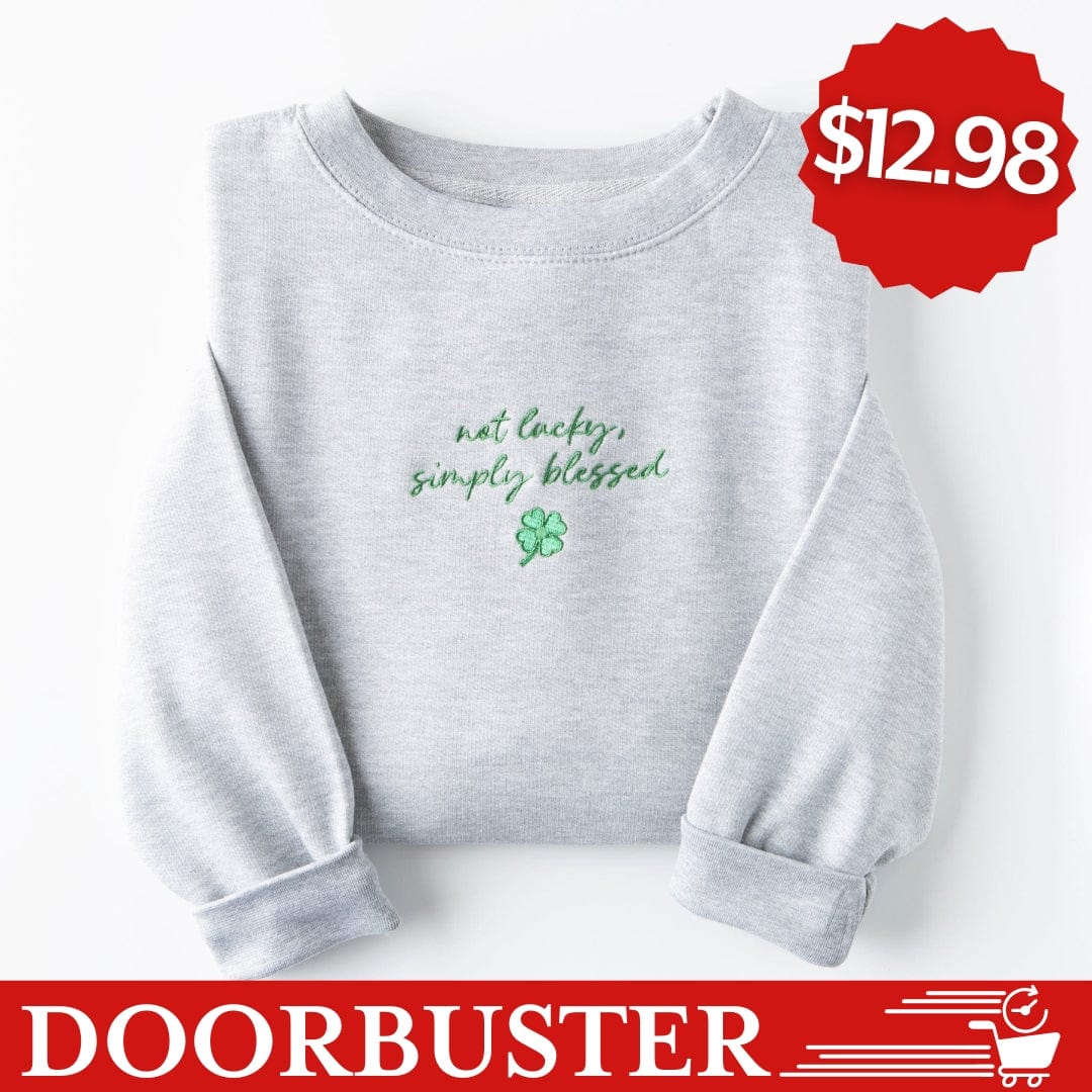 Embroidered Simply Blessed Sweatshirt