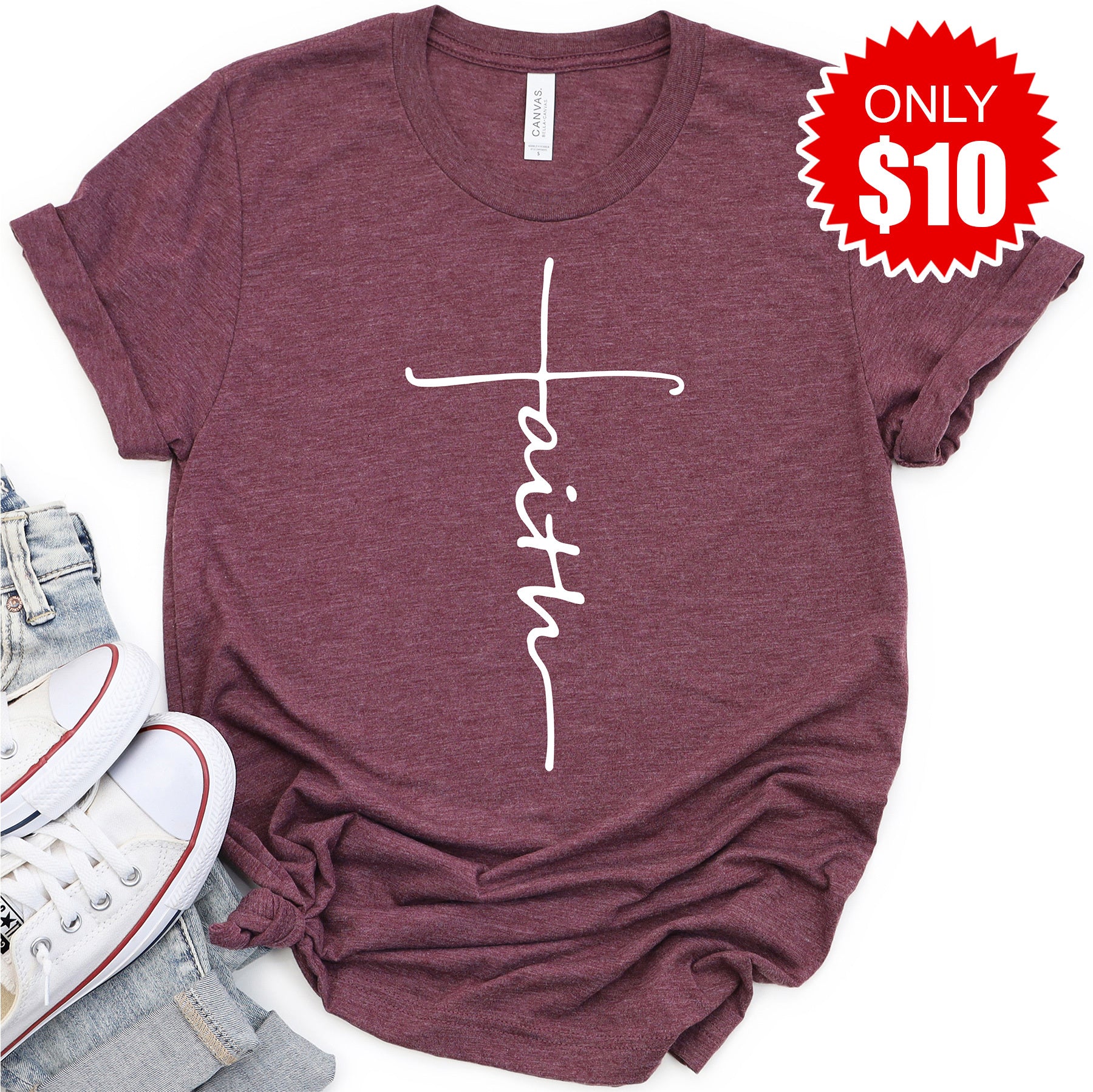 Faith Cross Tee - 10