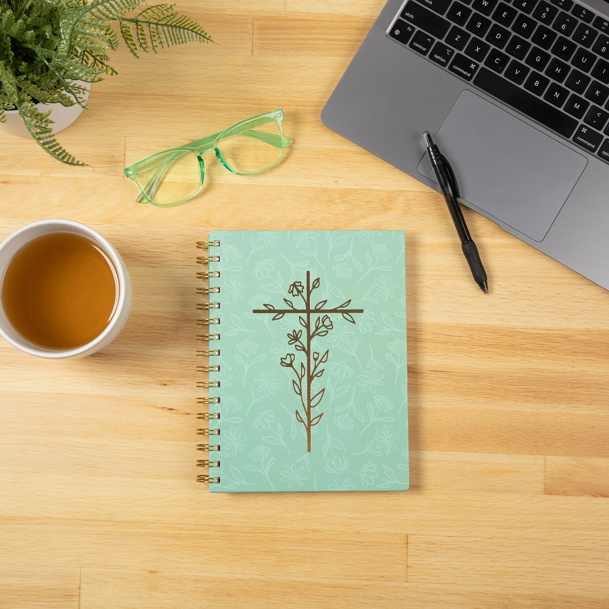 Floral Cross Spiral Journal - Image 4