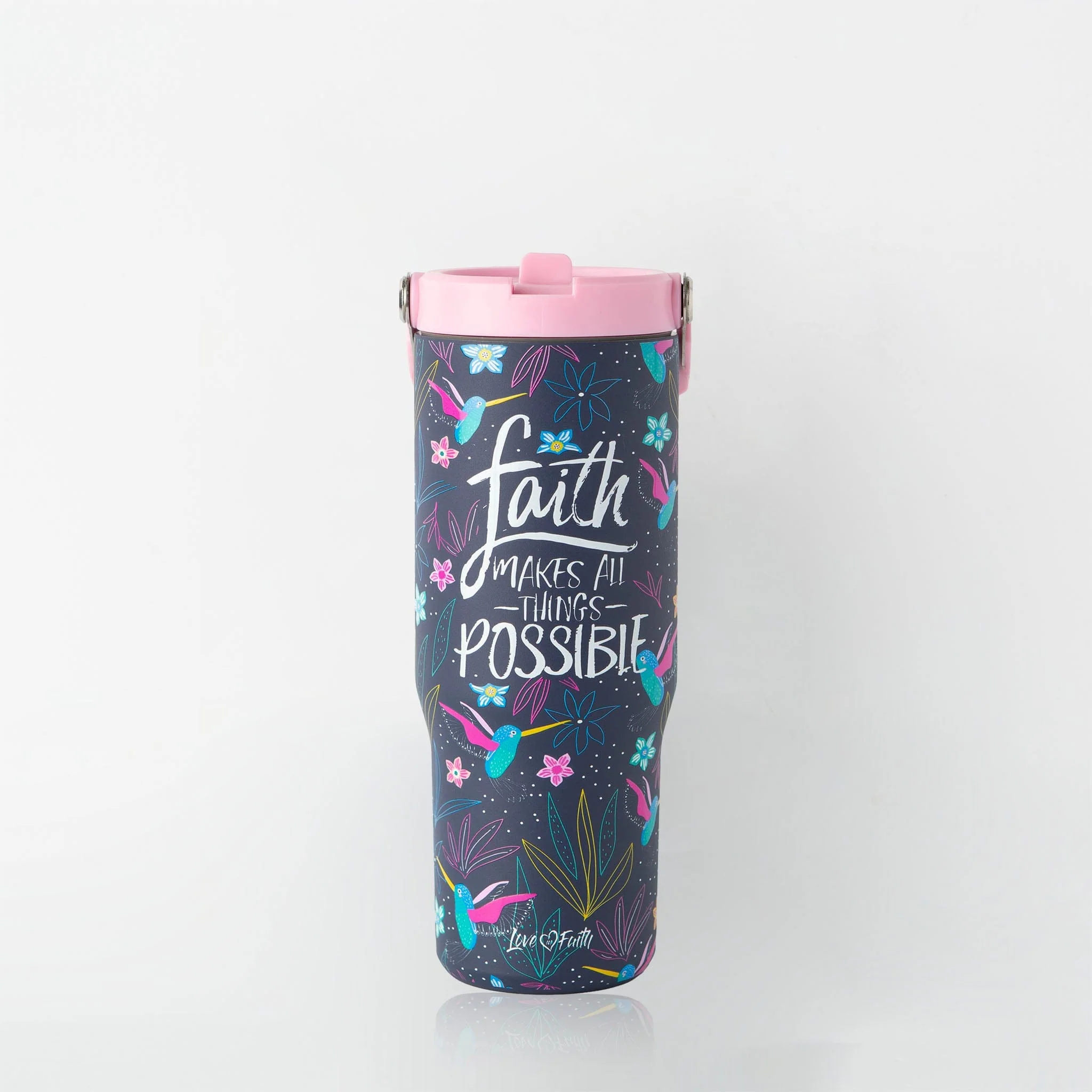 Faith Hummingbird Stainless Steel 30oz Flip Top Tumbler - Image 2