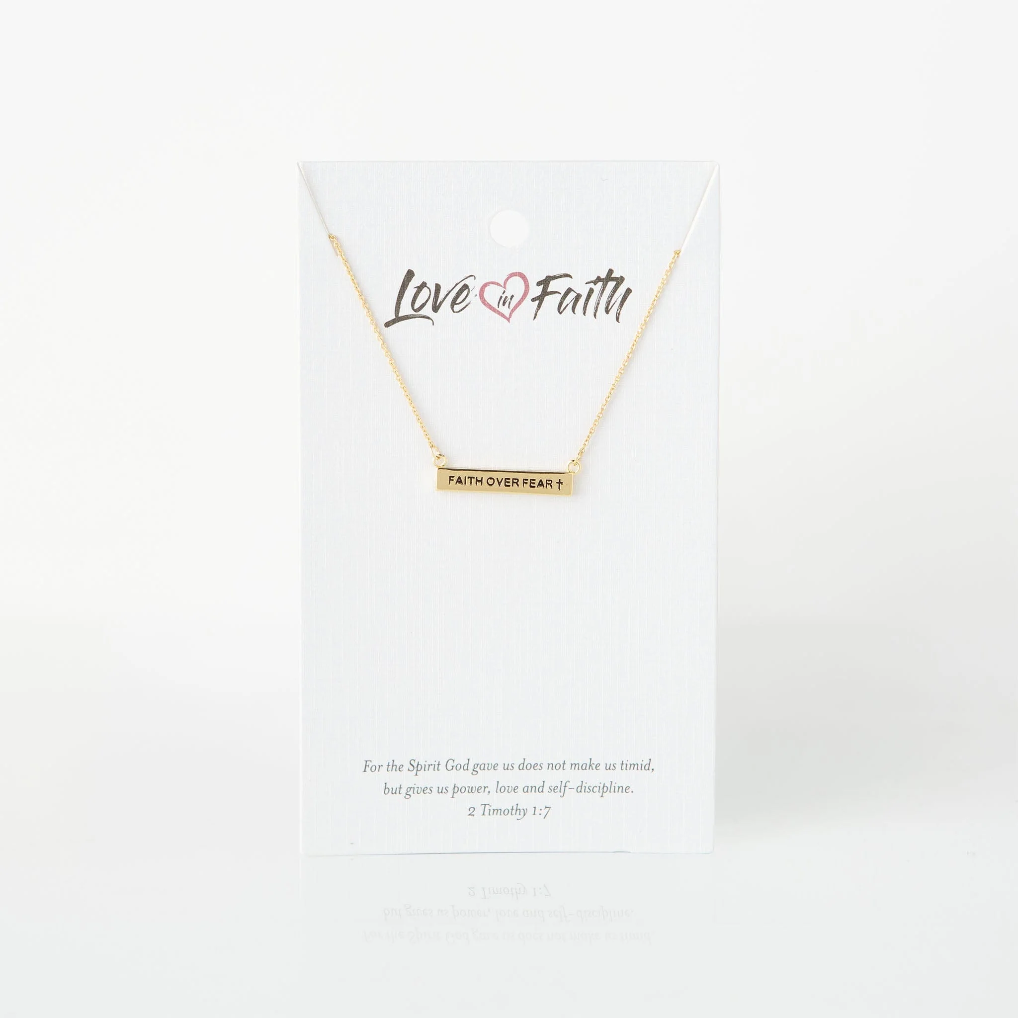 Faith Over Fear ID Necklace - Image 4