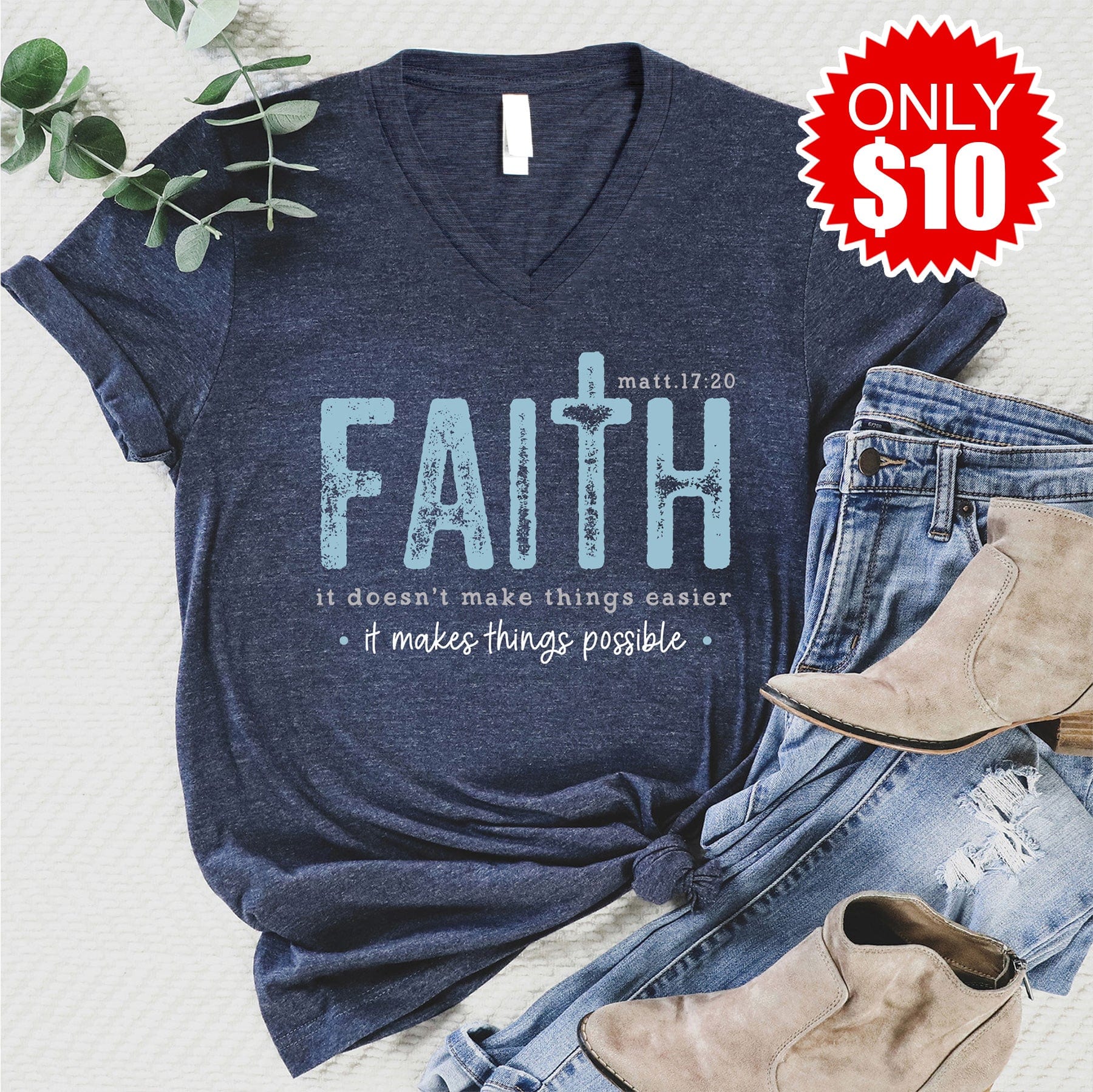 Faith V-Neck - 10