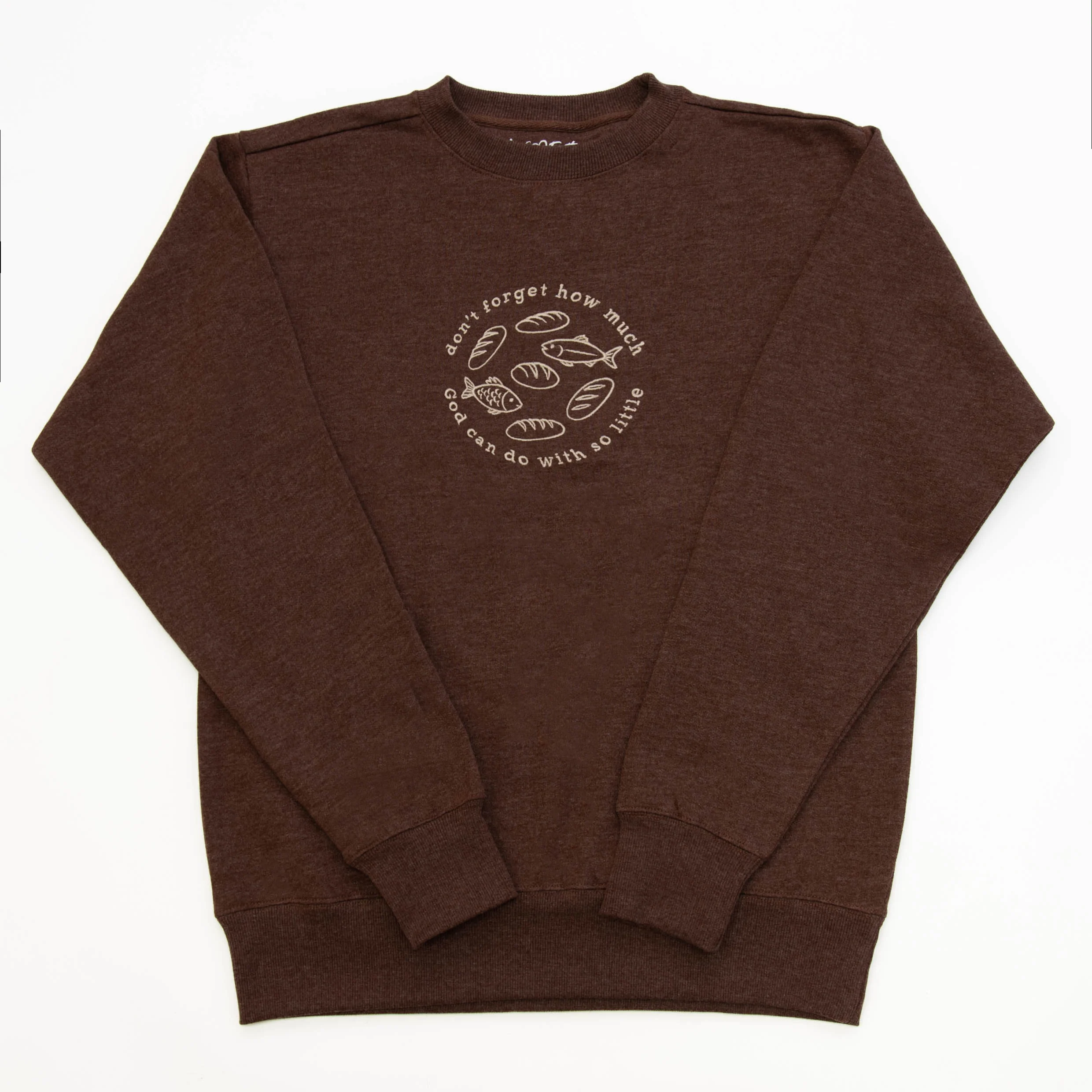 Fishes and Loaves Embroidered Crewneck Sweatshirt - Image 2