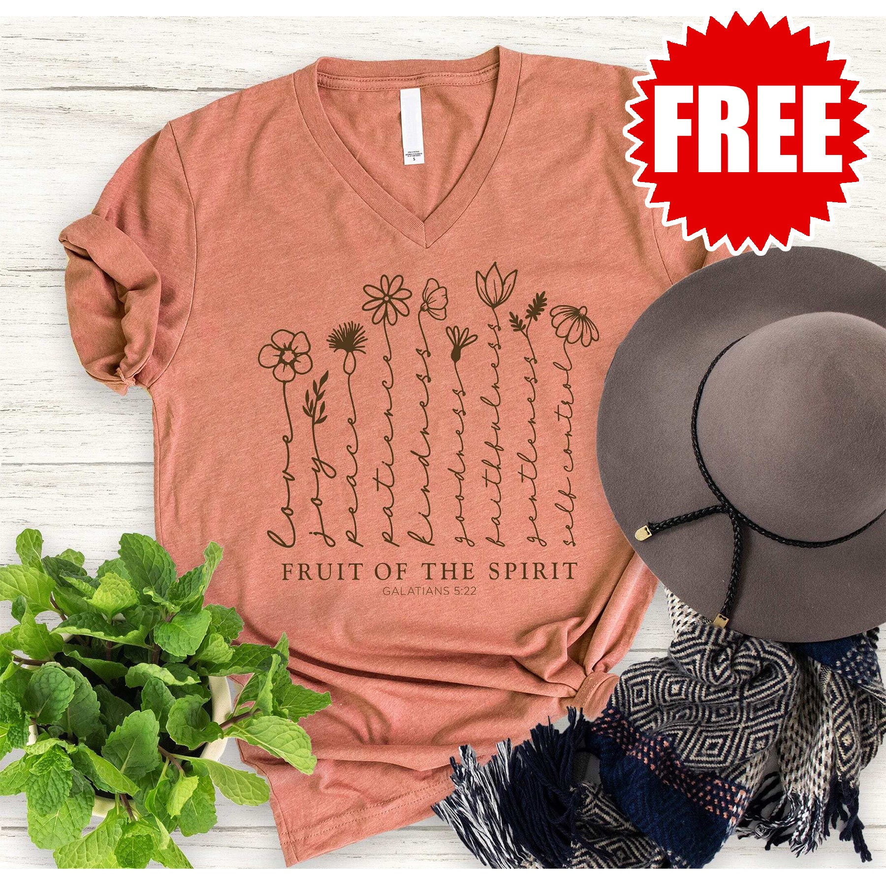 Fruit Of The Spirit V-Neck - 0