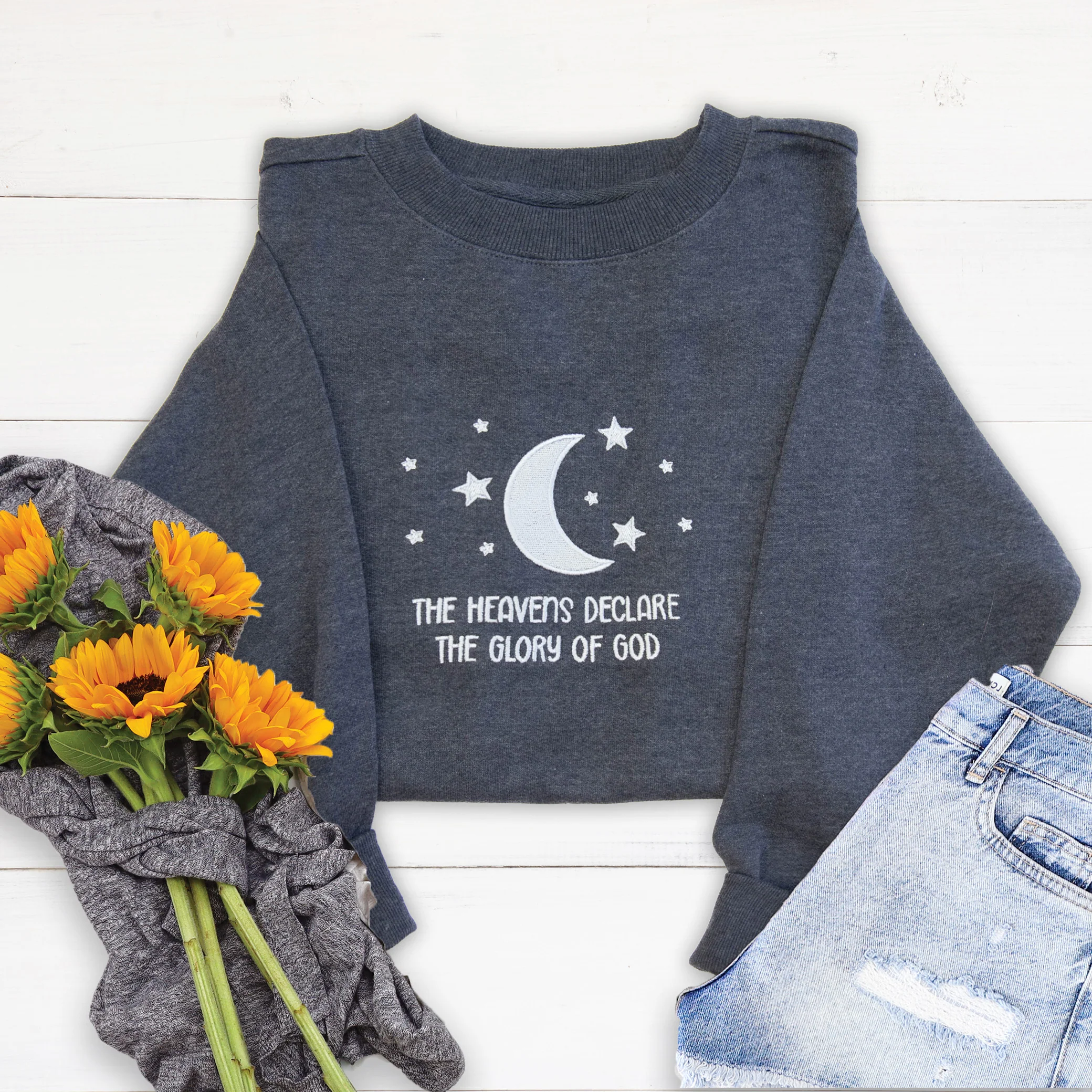 Glory of God Embroidered Crewneck Sweatshirt - Image 2