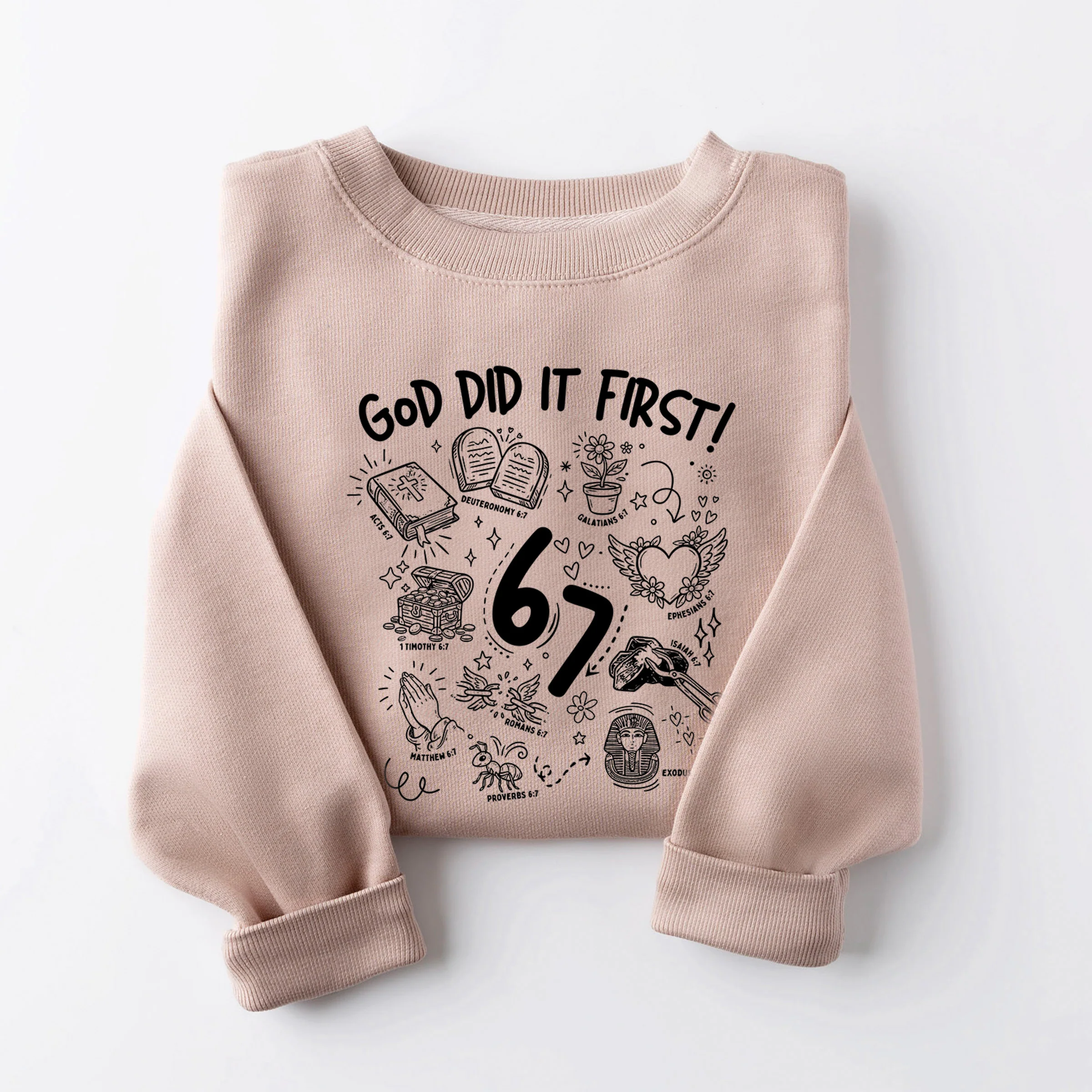 God Did It First Black Sweatshirt