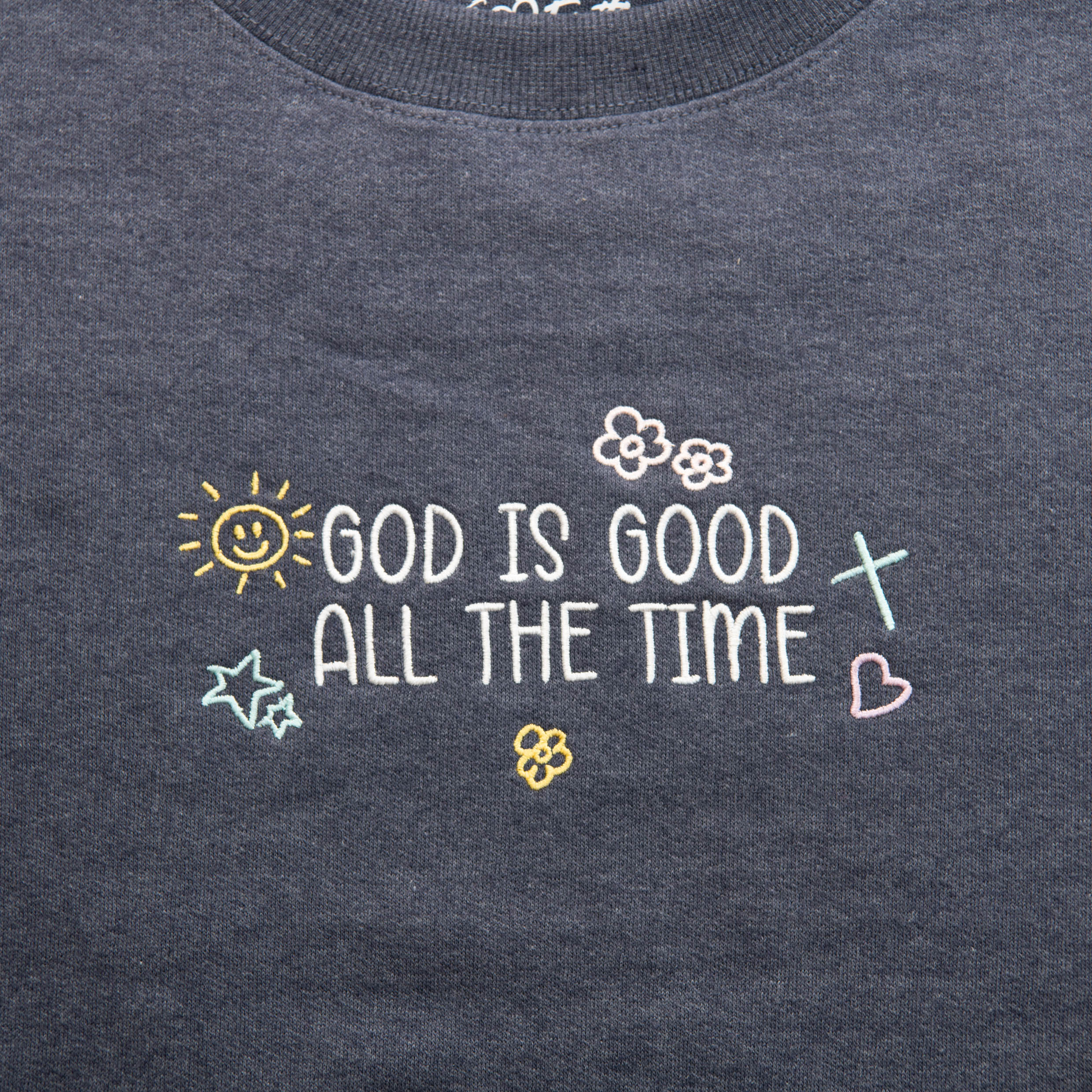 God is Good Embroidered Crewneck Sweatshirt - Image 3