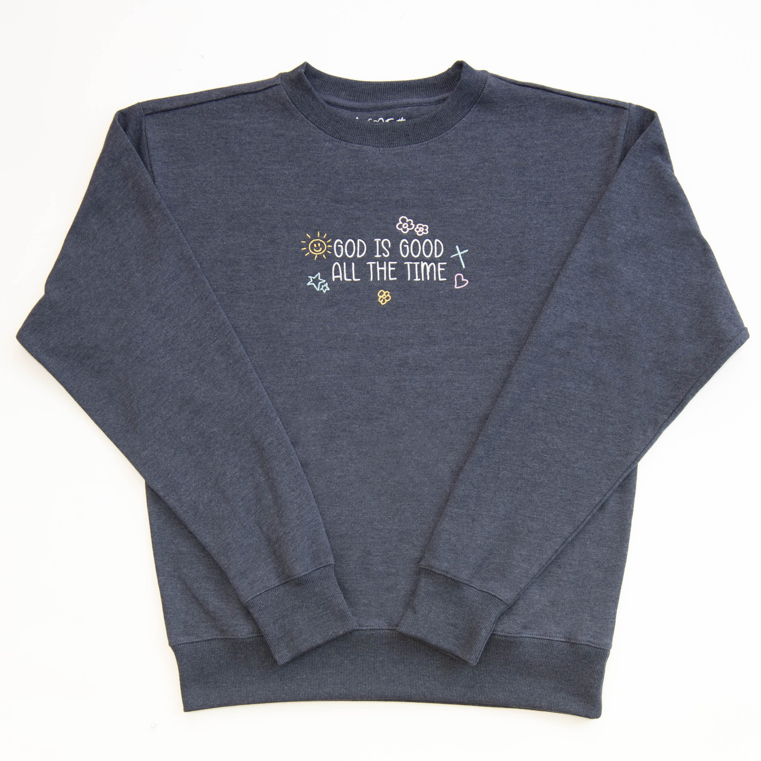 God is Good Embroidered Crewneck Sweatshirt - Image 2