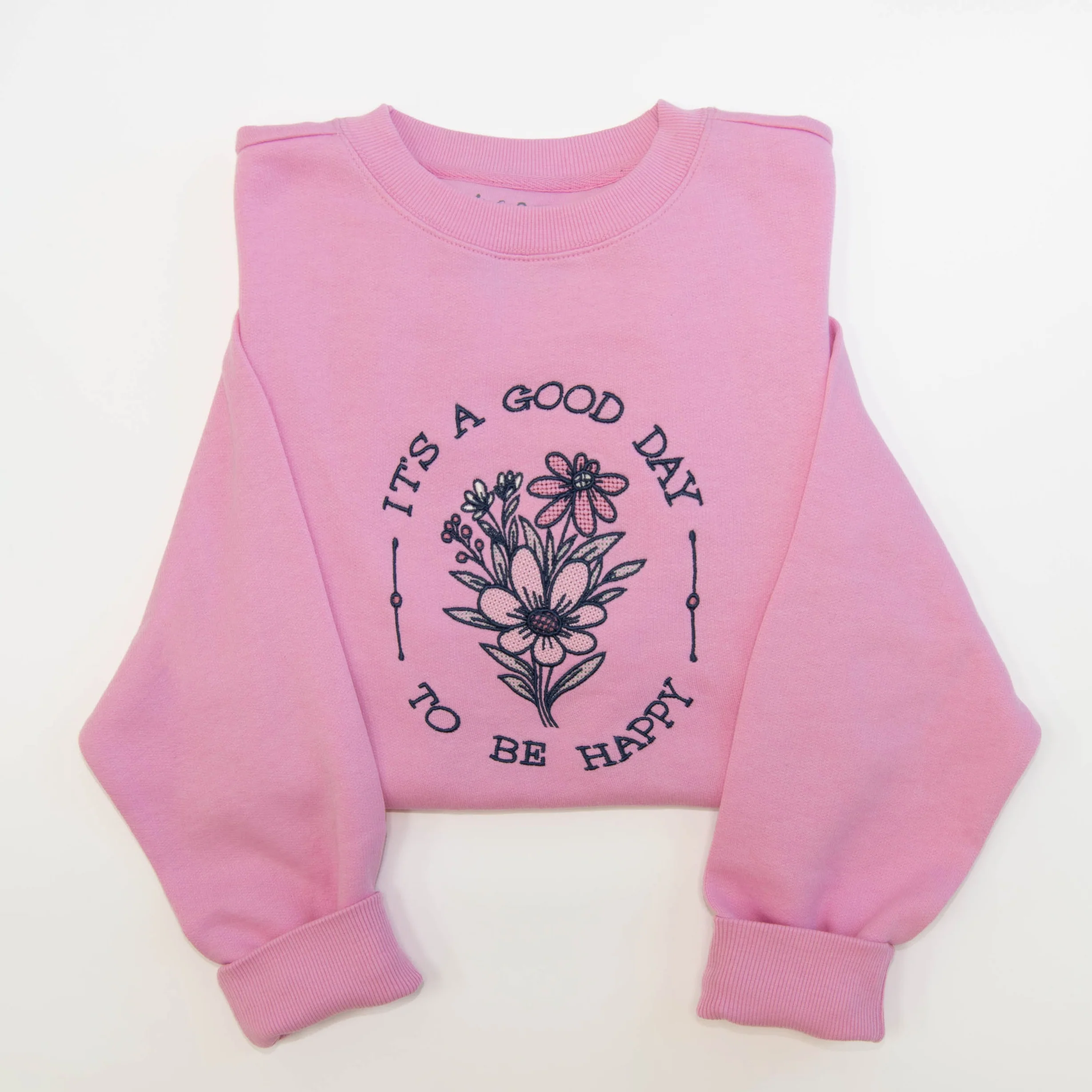 Good Day Embroidered Crewneck Sweatshirt