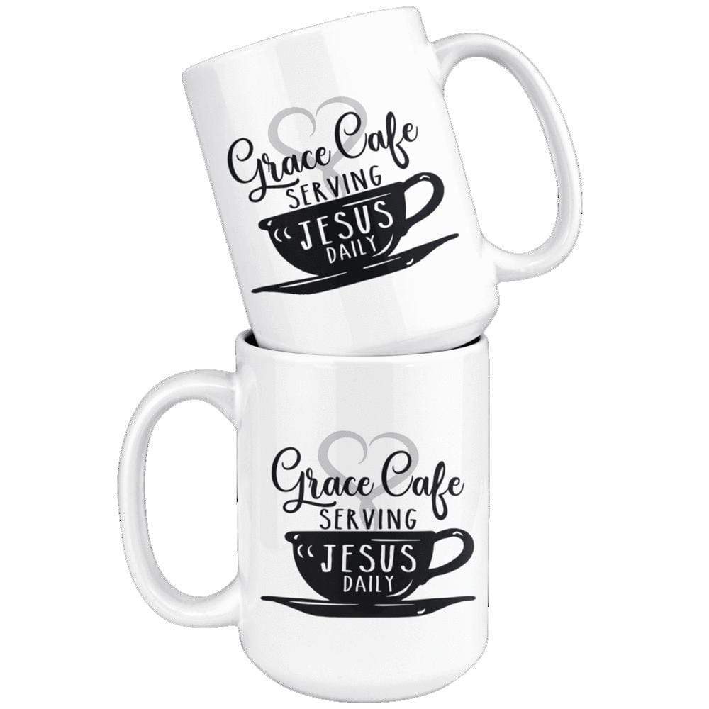 Grace Cafe Serving Jesus Daily Mug 15oz - Image 5