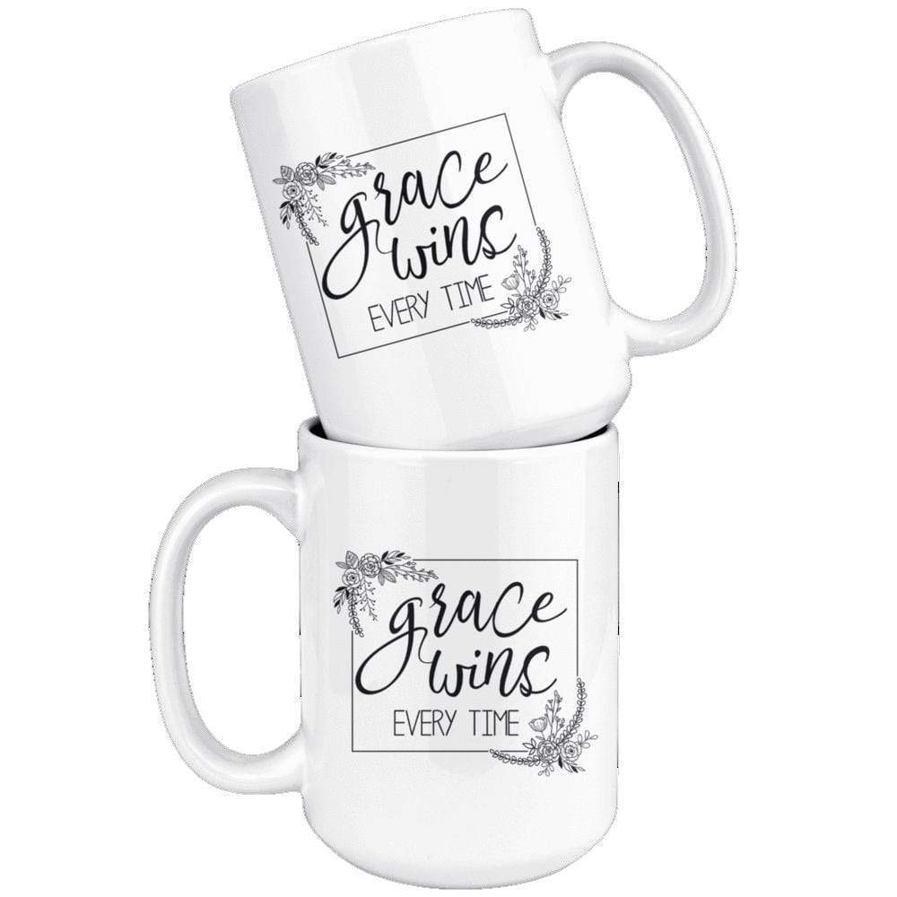 Grace Wins Everytime Mug 15oz - Image 3