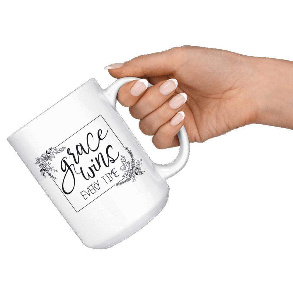 Grace Wins Everytime Mug 15oz - Image 4