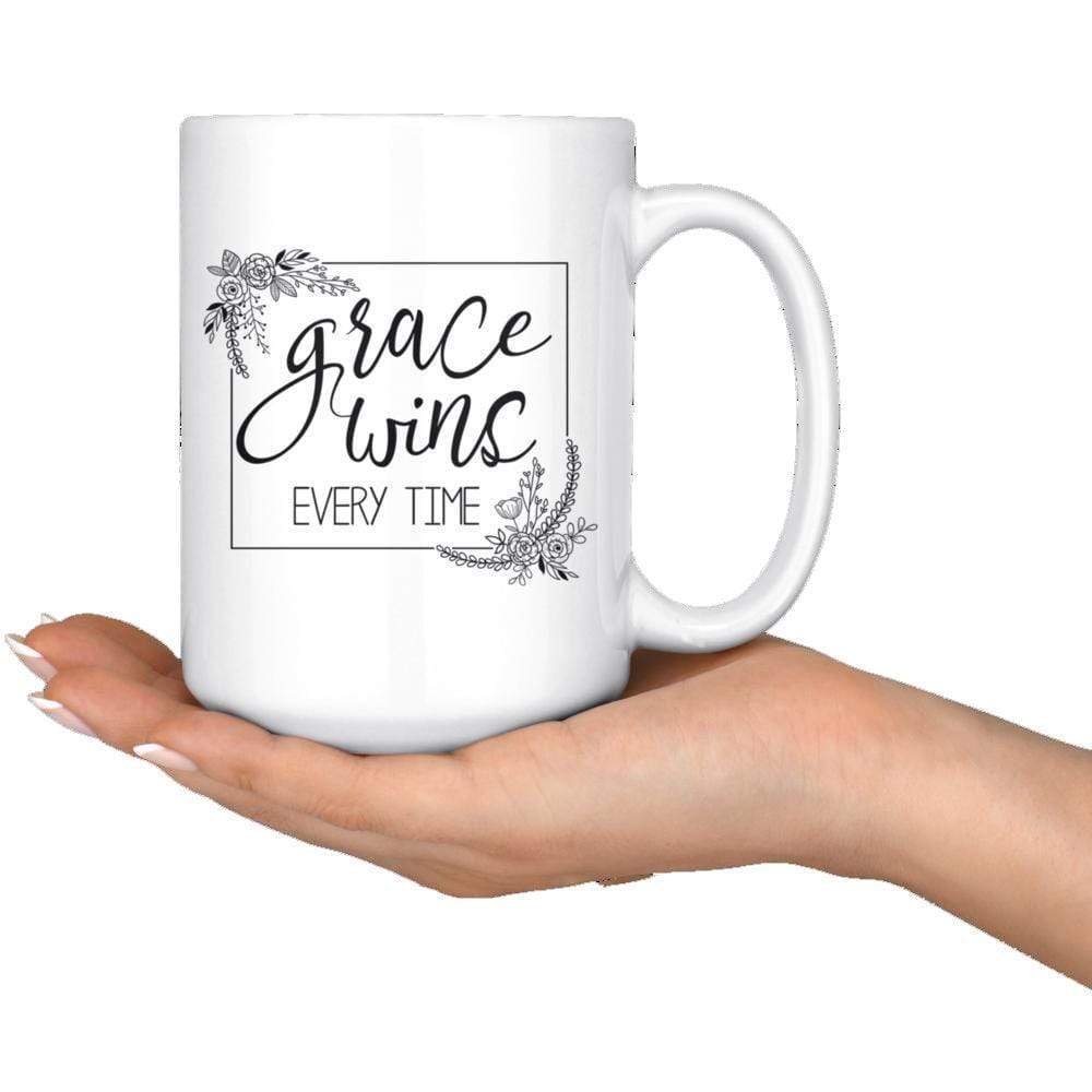 Grace Wins Everytime Mug 15oz - Image 5