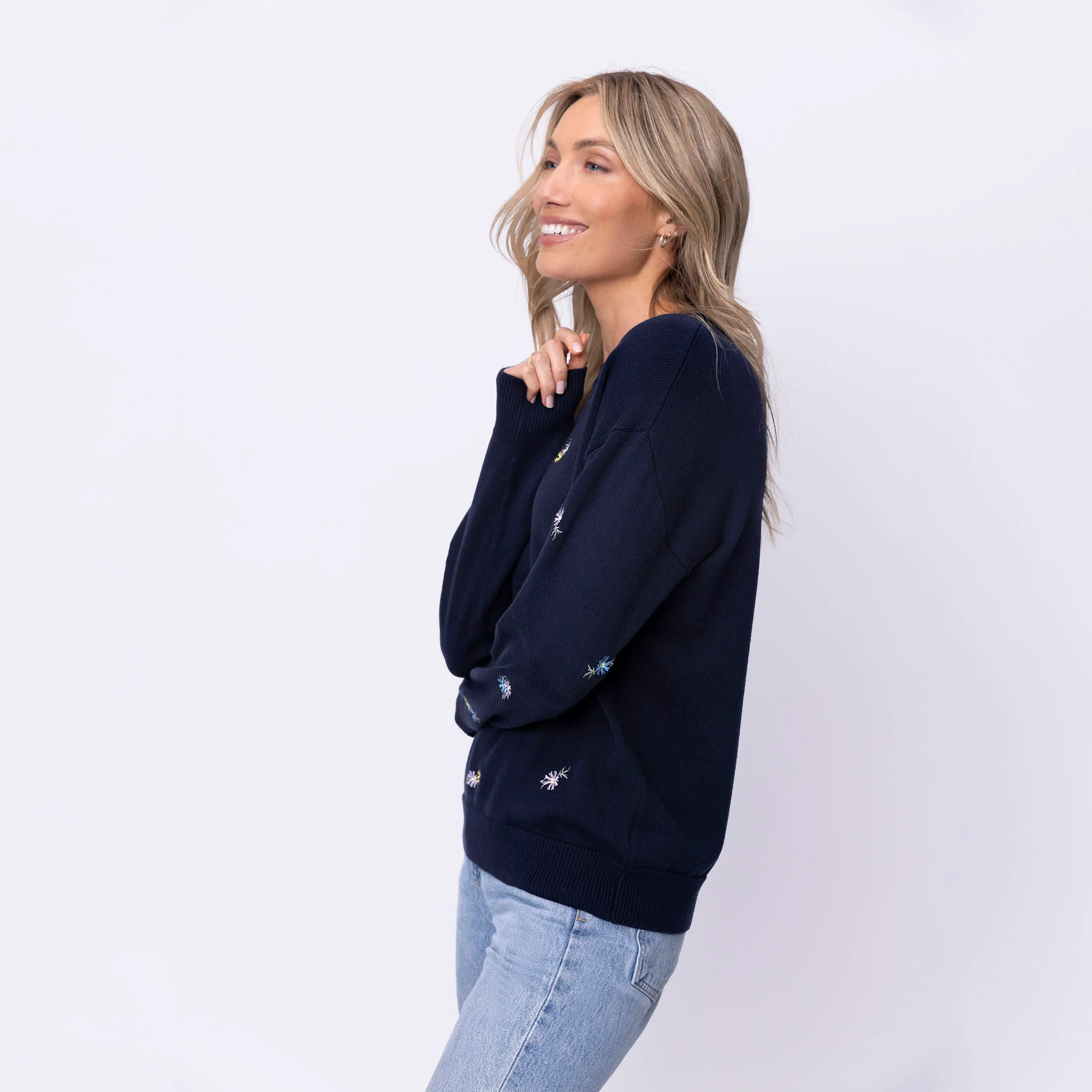 Grow in Grace Floral Embroidered Crewneck Sweater - Image 10