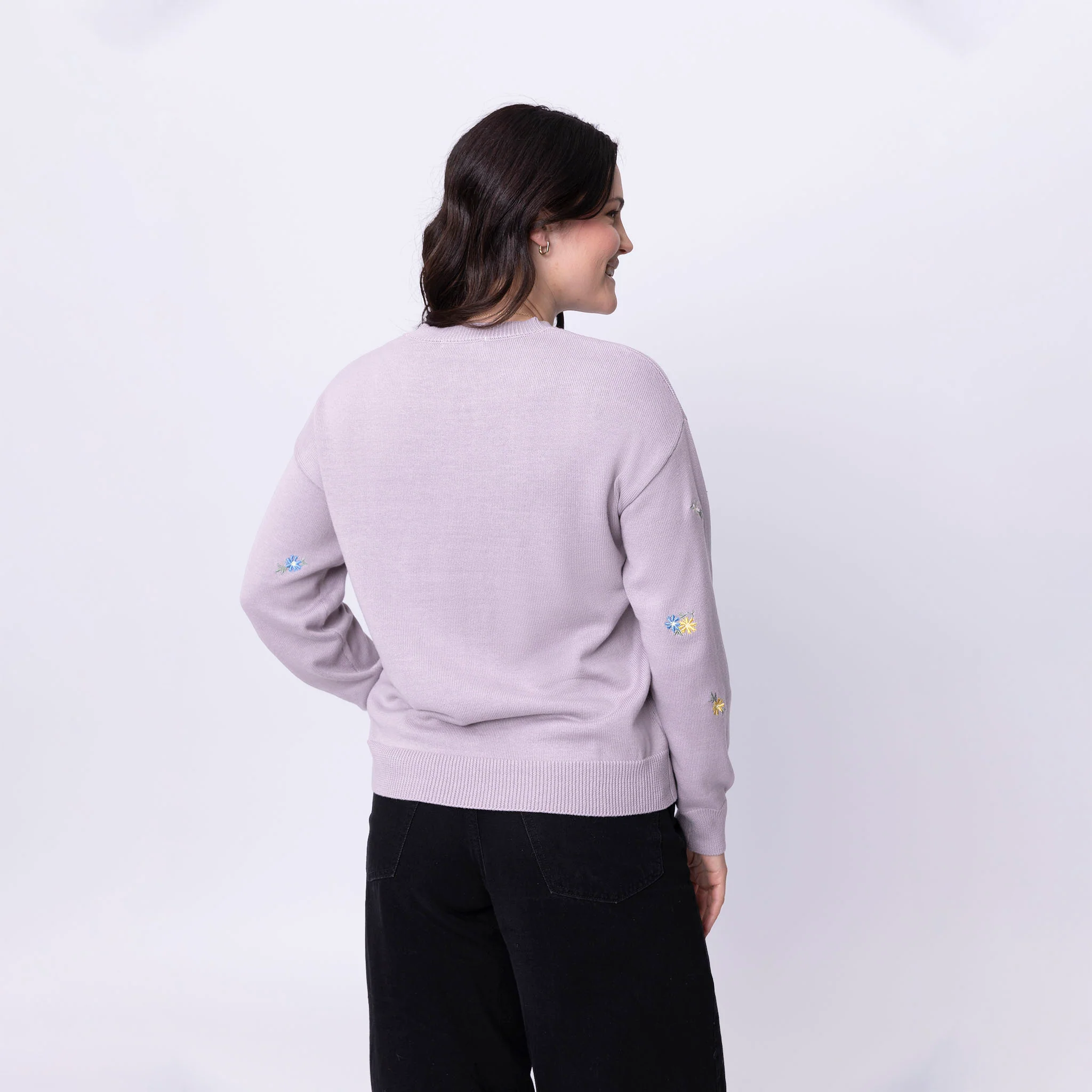 Grow in Grace Floral Embroidered Crewneck Sweater - Image 7