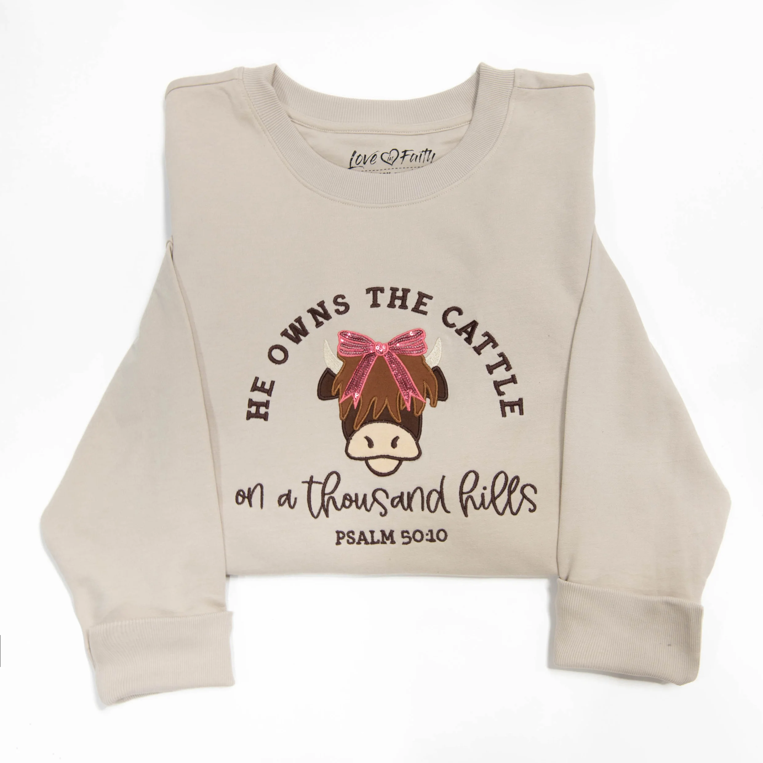 He Owns the Cattle Side Slit Crewneck Sweatshirt - Image 6