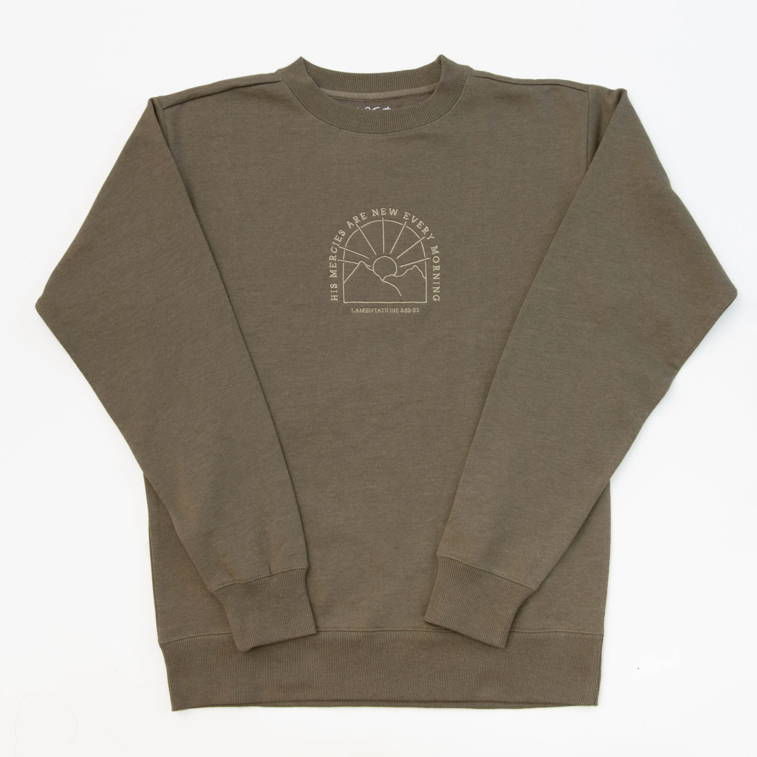 His Mercies are New Embroidered Crewneck Sweatshirt - Image 2