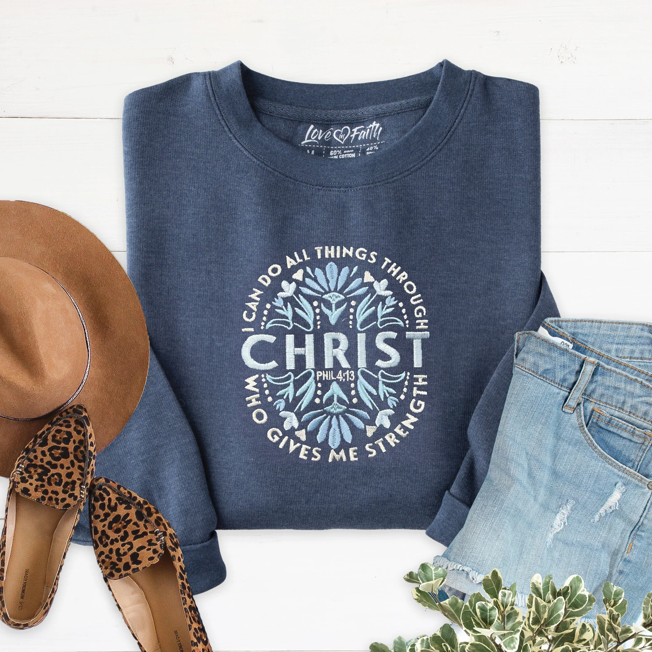 Embroidered I Can Do All Things Sweatshirt