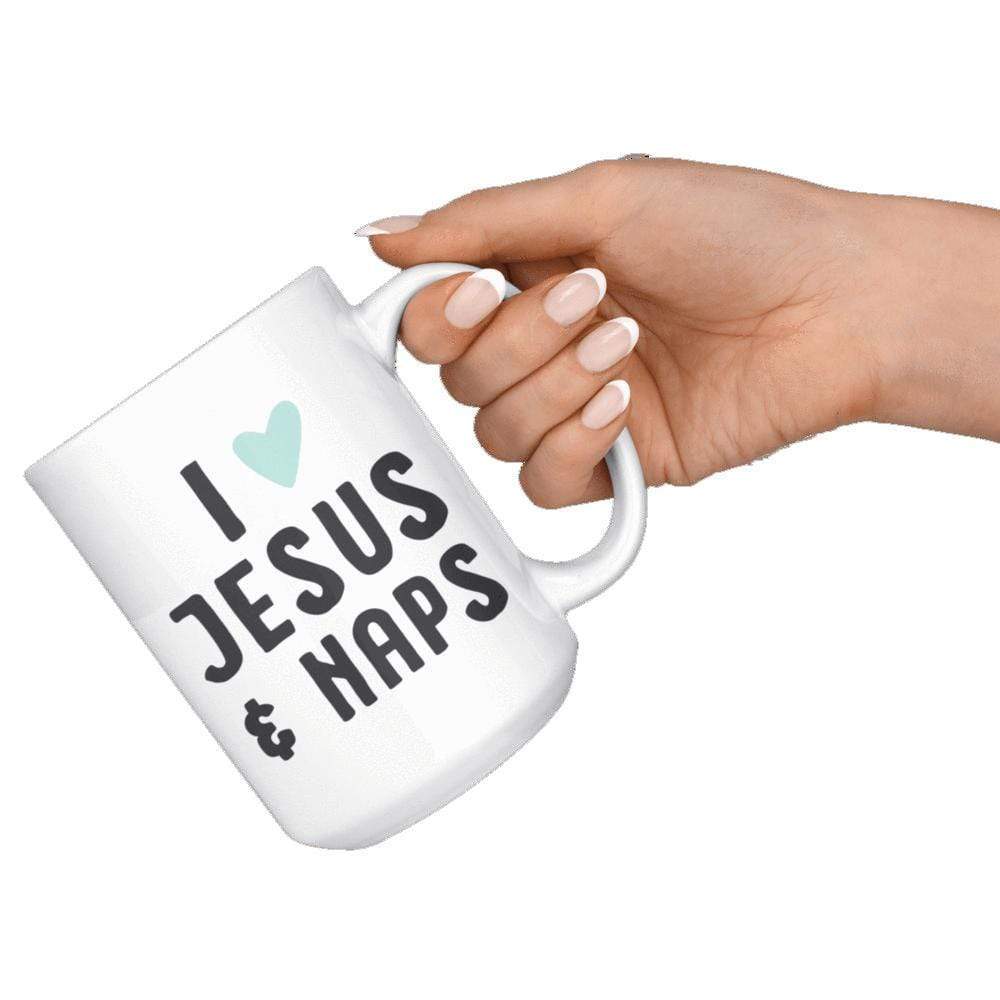 I Love Jesus & Naps Mug 15oz - Image 4