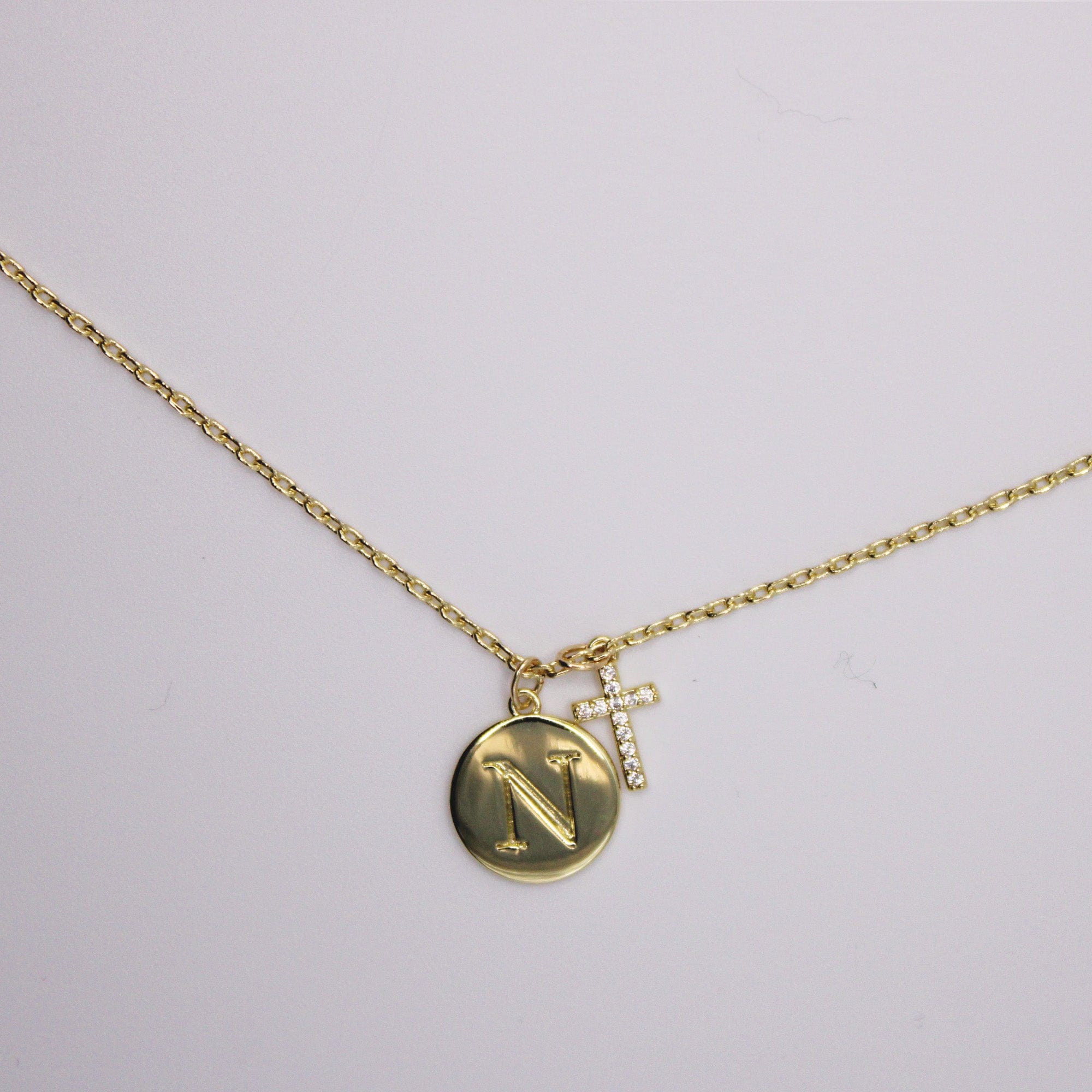 Initial Cross Gold Necklace - Image 15