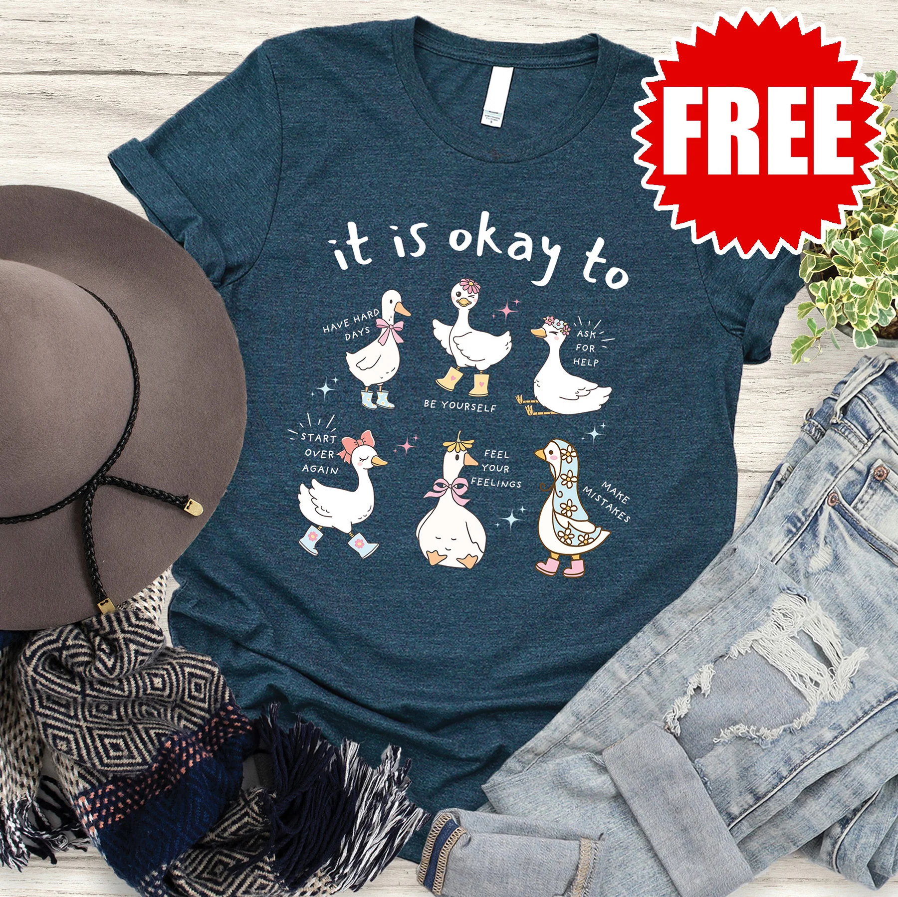 It Is Okay Goose Tee - 0