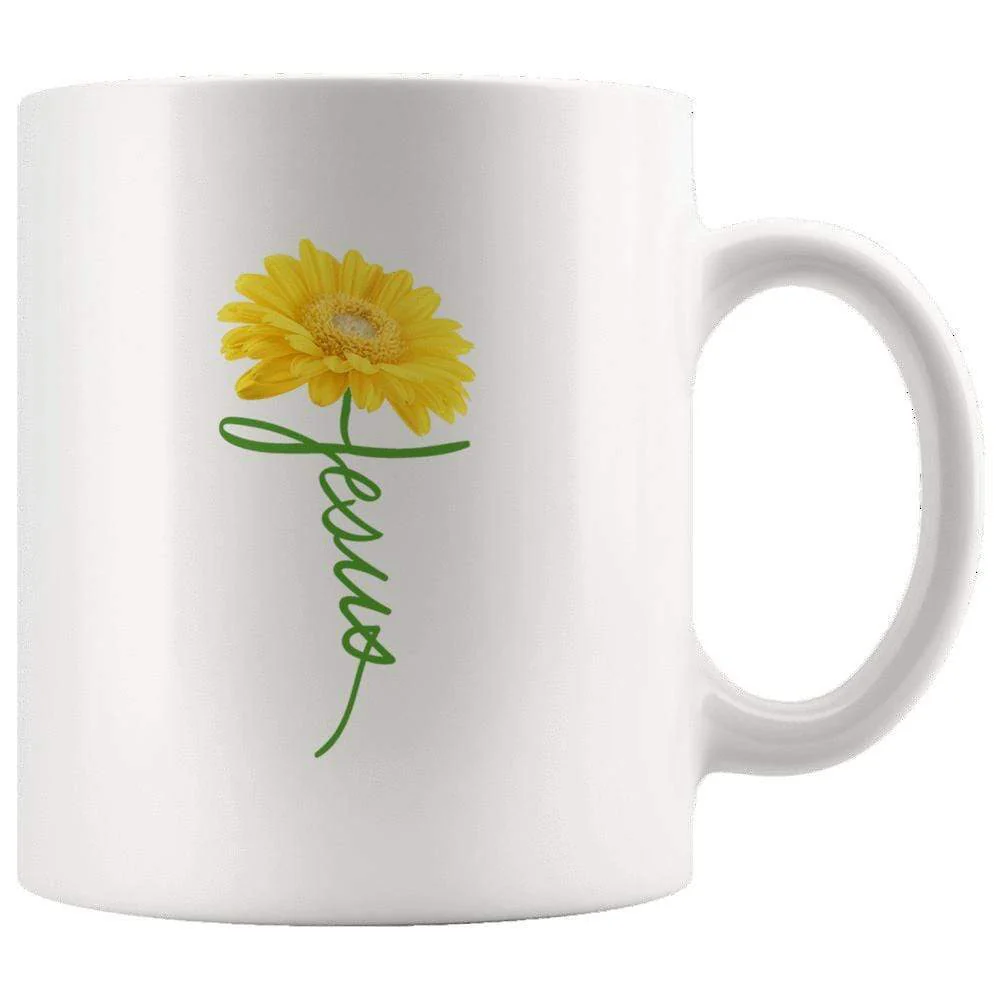 Jesus Daisy Mug 11oz - Image 2