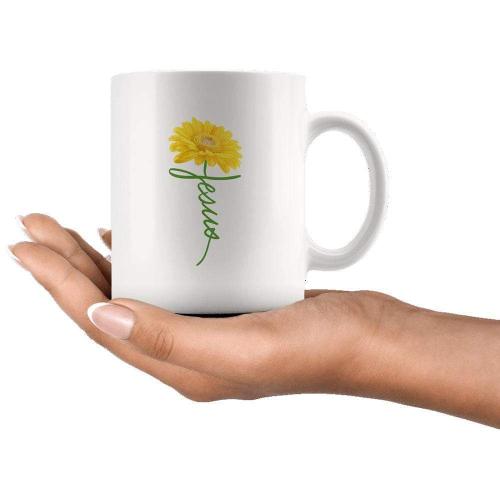 Jesus Daisy Mug 11oz - Image 3