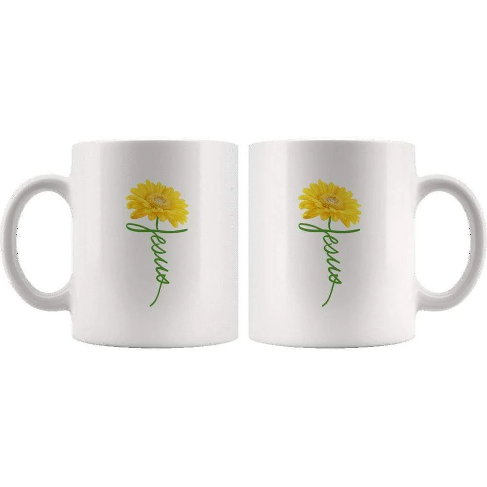Jesus Daisy Mug 11oz - Image 4