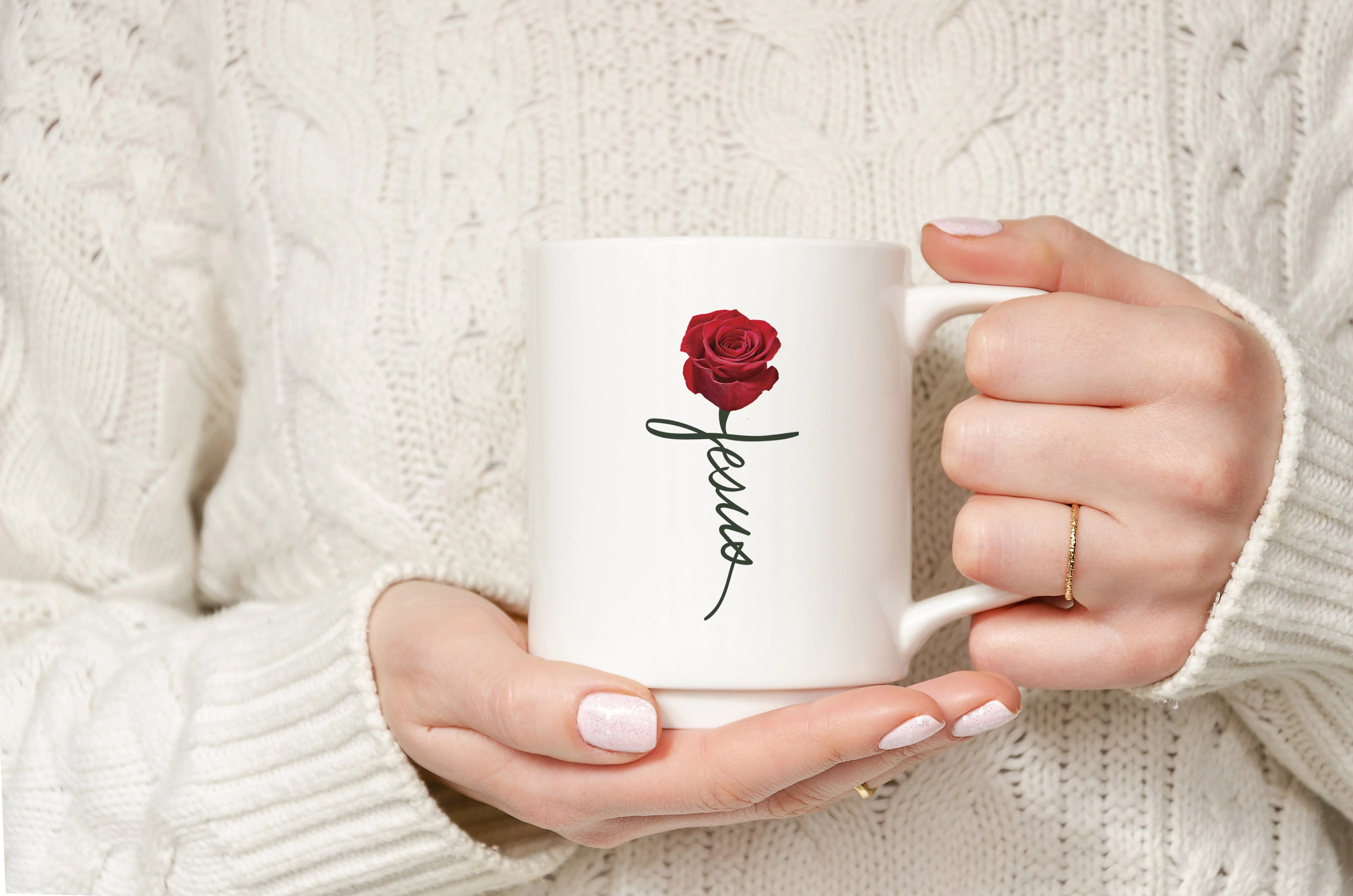 Jesus Rose Mug 15oz