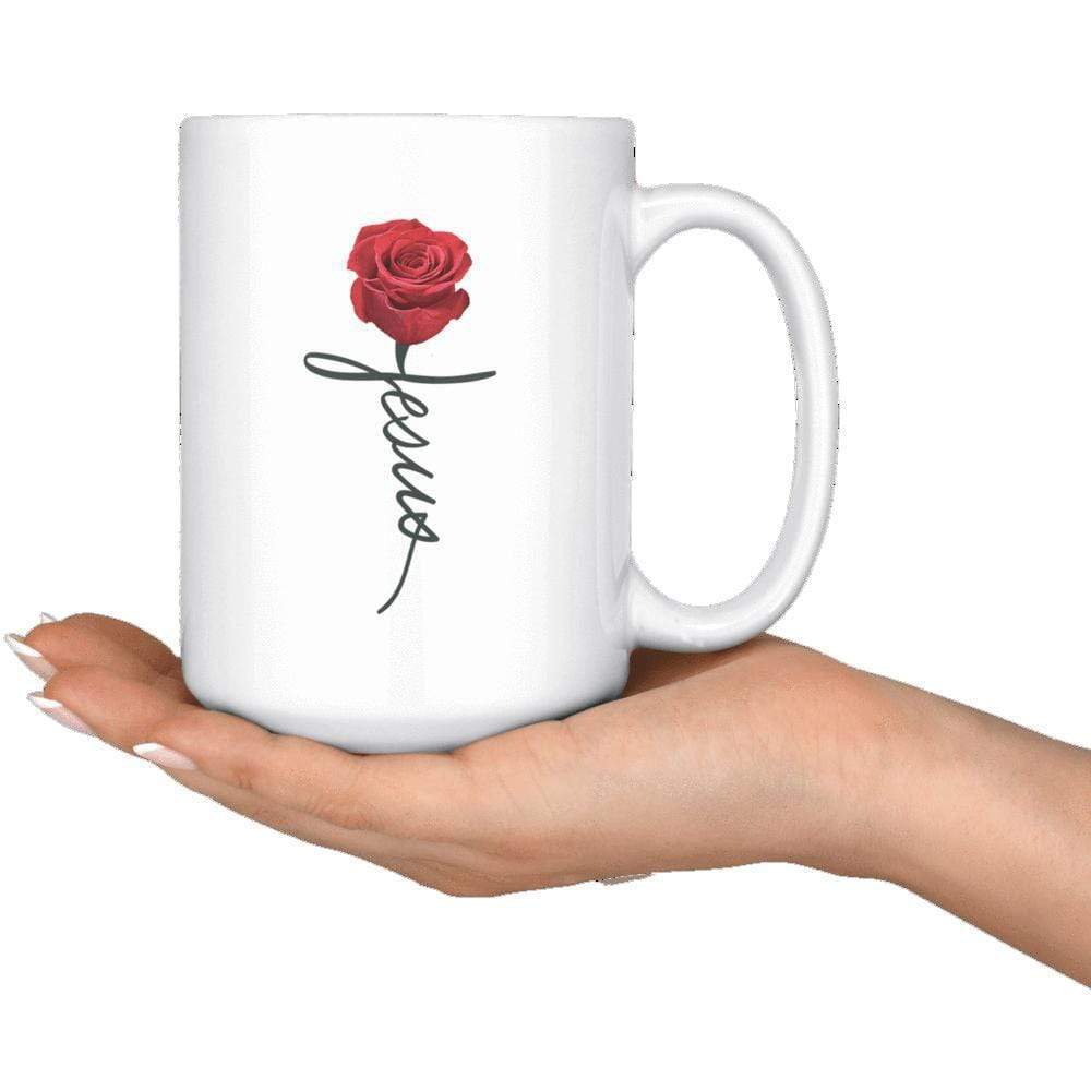 Jesus Rose Mug 15oz - Image 4
