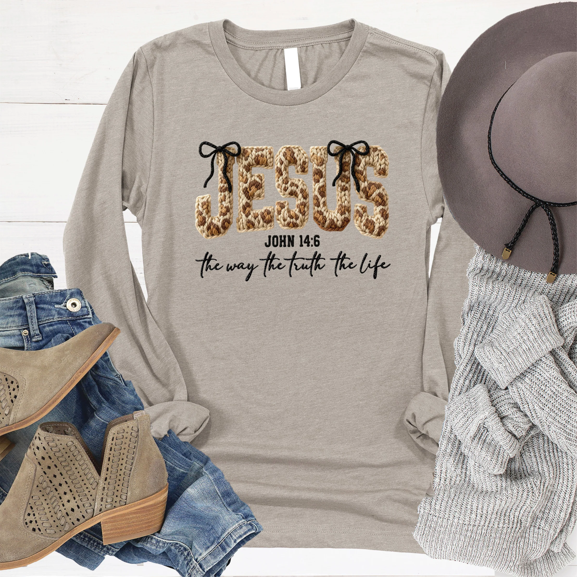 Jesus Way Truth Life Yarn Long Sleeve - Image 2